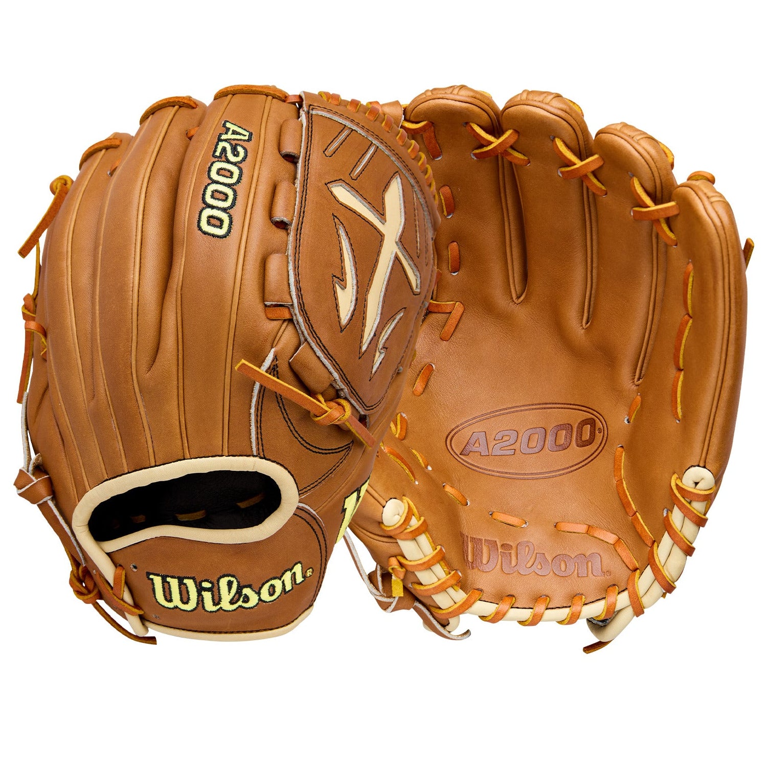 Wilson 2026 A2000 Classics Series B23 12” Pitcher Baseball Glove showing front and back leather detailing