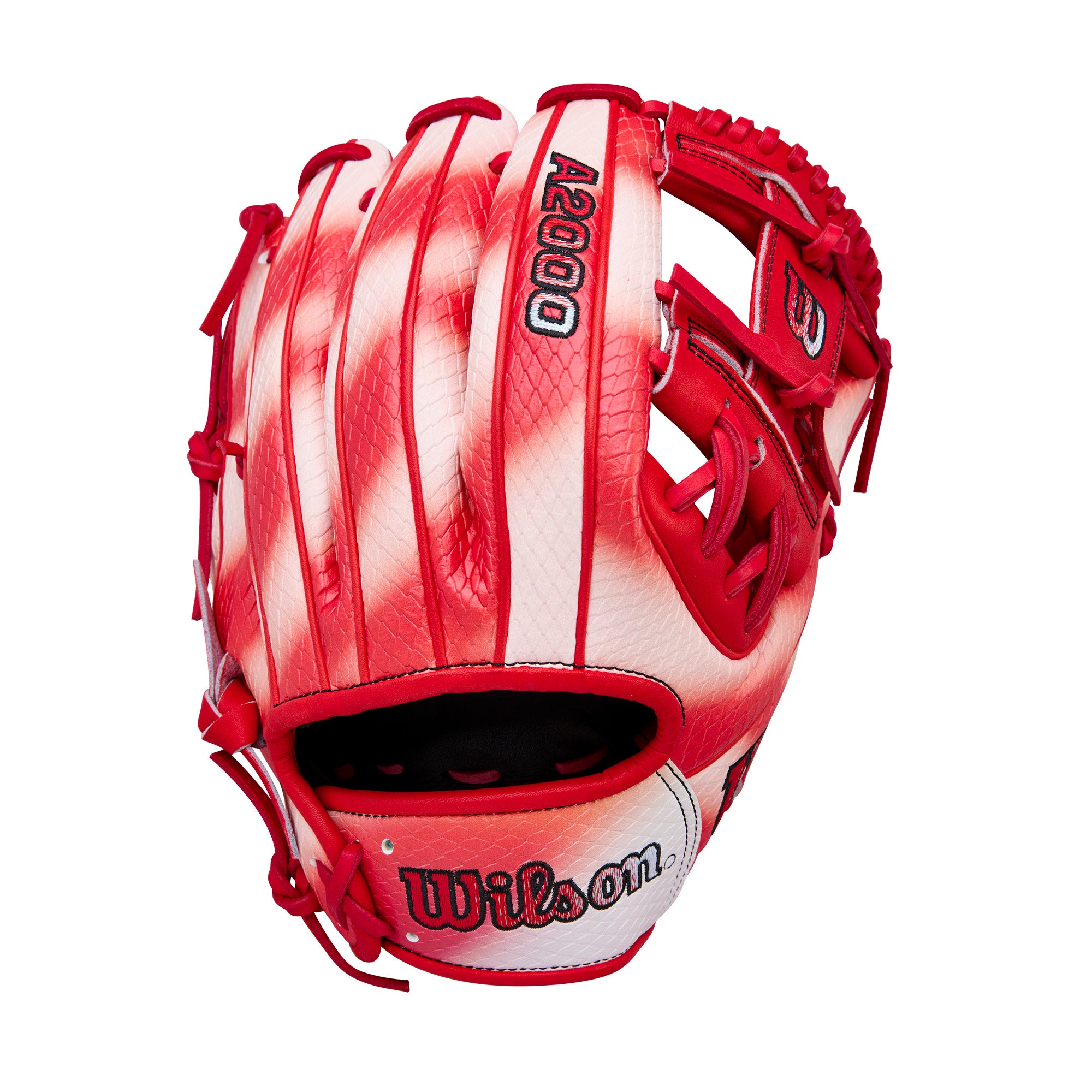 Wilson Spring 2026 Zach Neto A2000 ZN9 GM 11.75 Infield Baseball Glove with red and white design