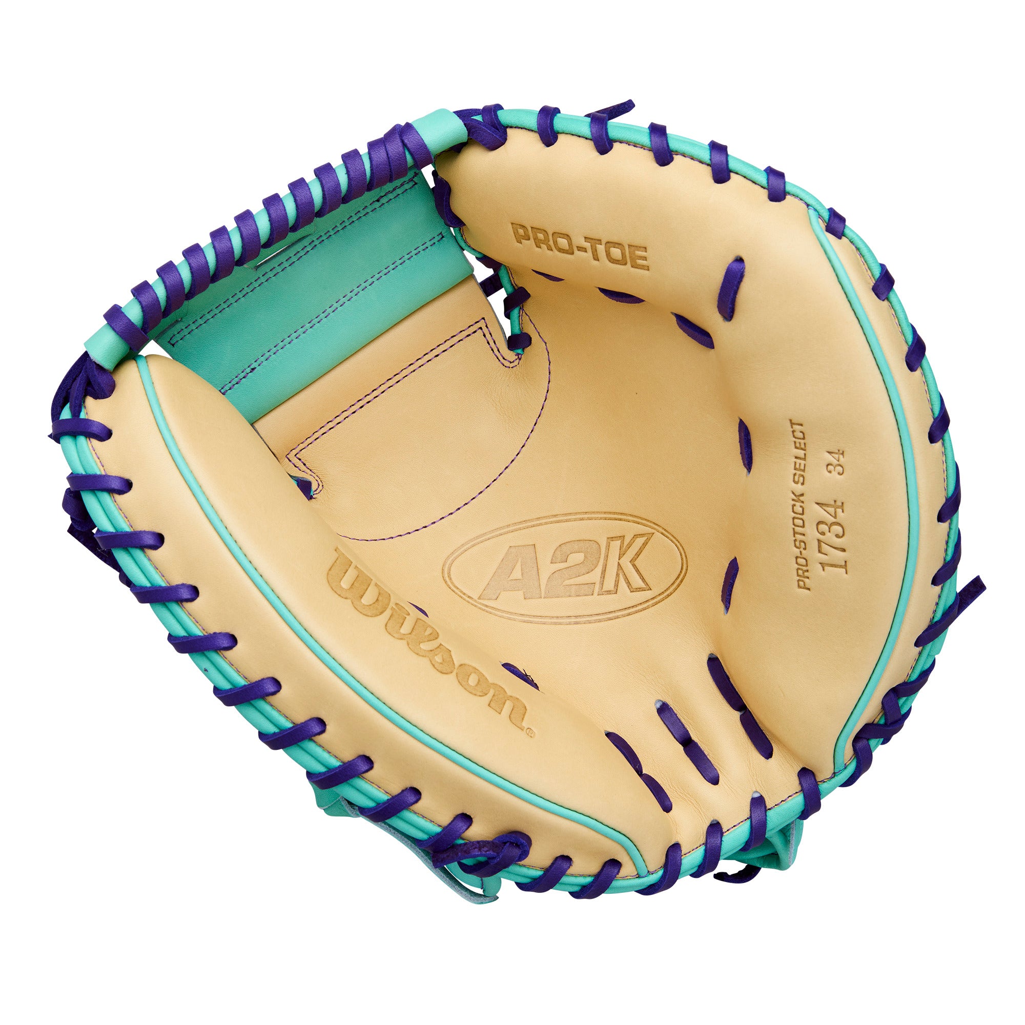 Wilson Spring 2026 A2K 1734SS 34” Baseball Catcher’s Mitt featuring elite framing and lightweight performance.