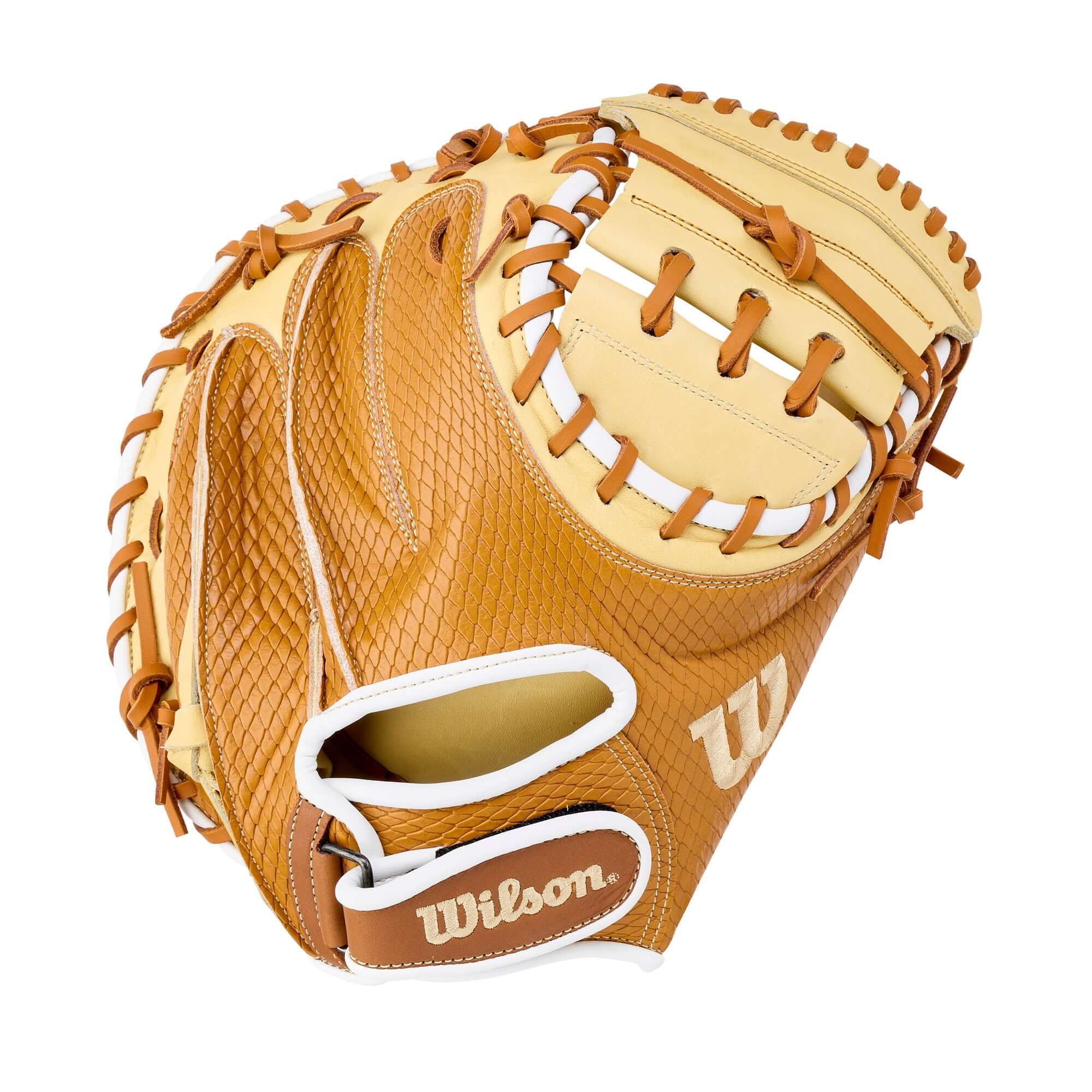 Wilson 2026 A1000 PF33 Secret Menu 33” Catcher's Mitt displaying premium leather craftsmanship