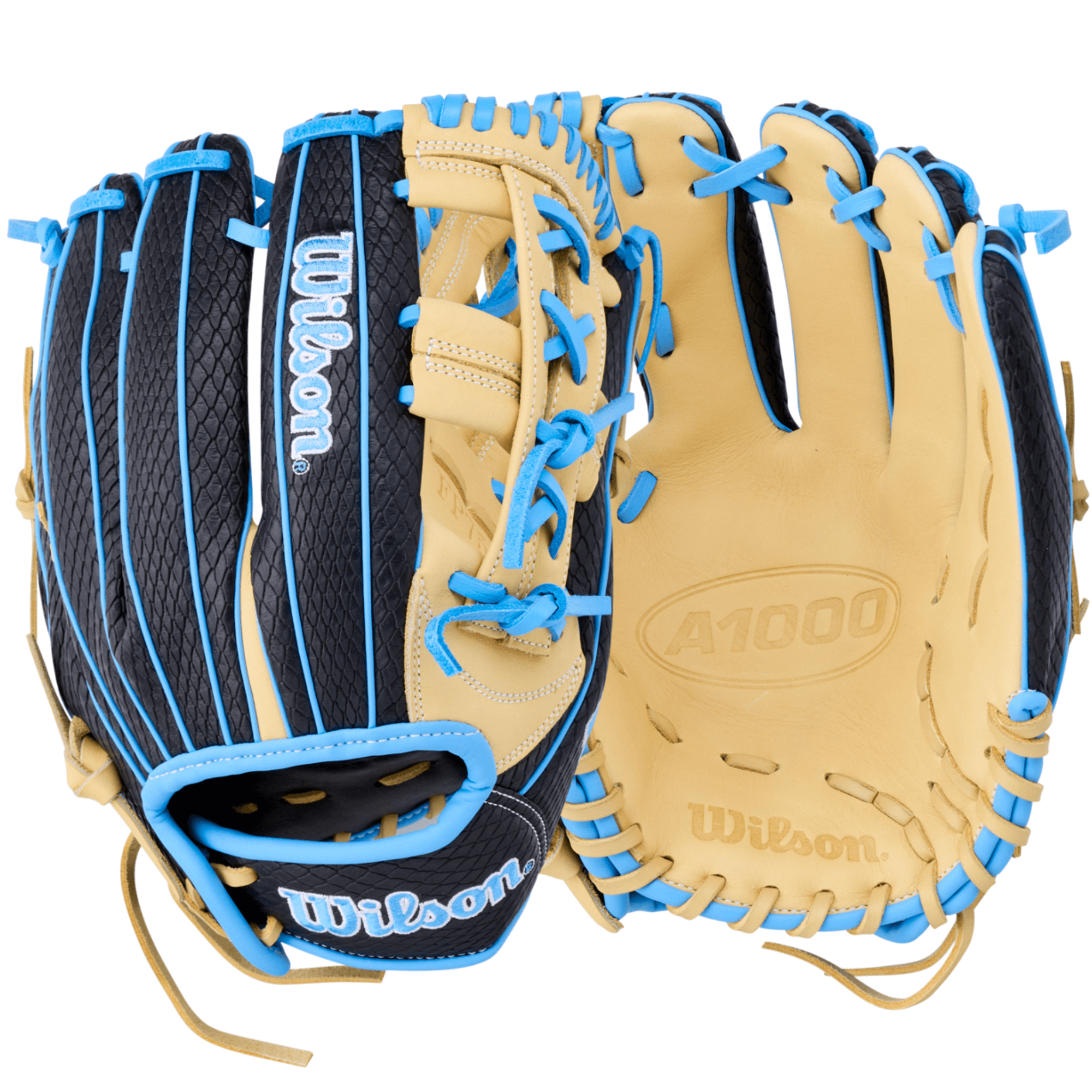 Wilson 2026 A1000 FP75 Secret Menu 11.75” Fastpitch Softball Glove with blue accents