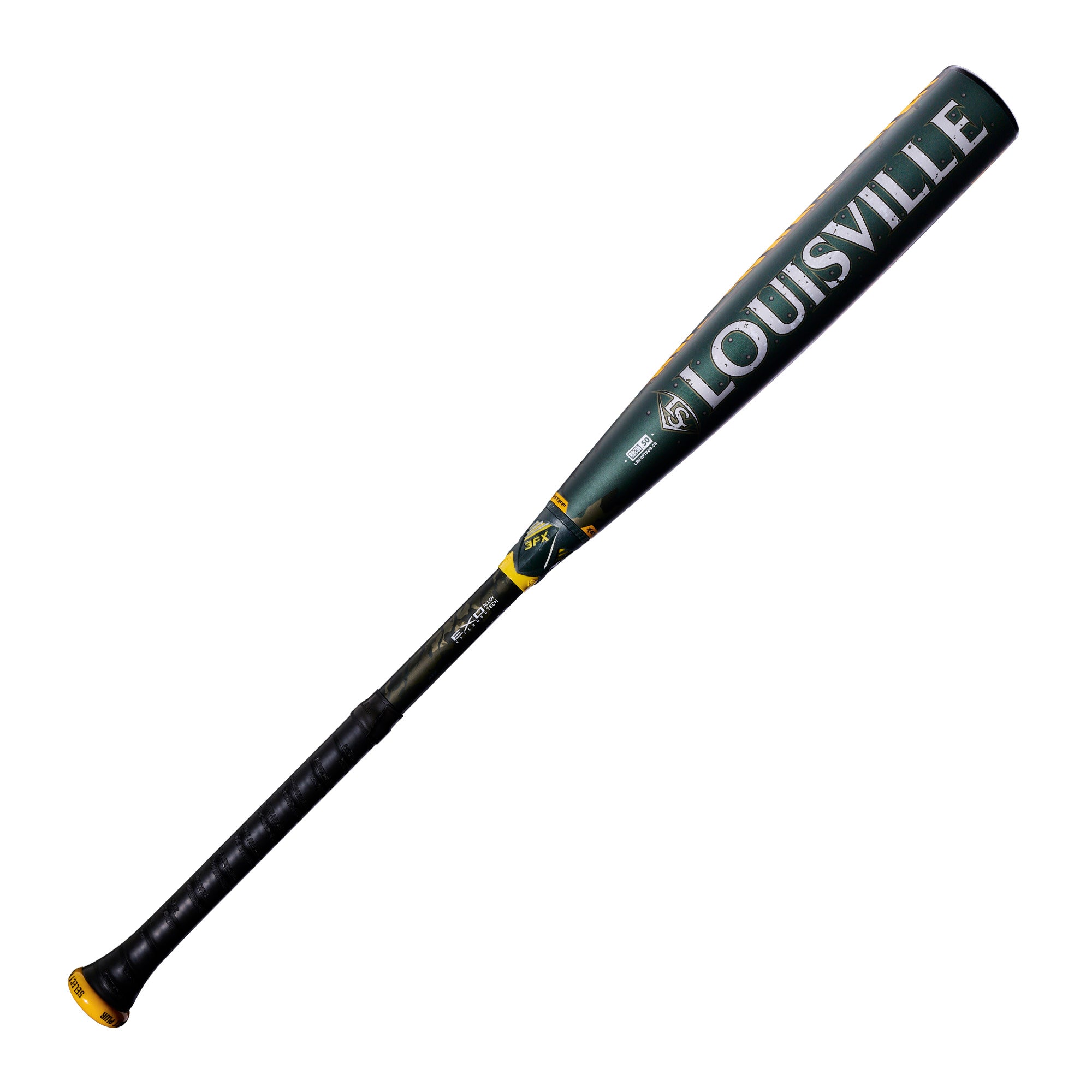 2026 Louisville Slugger Select PWR Tigershark (-3) BBCOR Baseball Bat with premium alloy barrel on white background