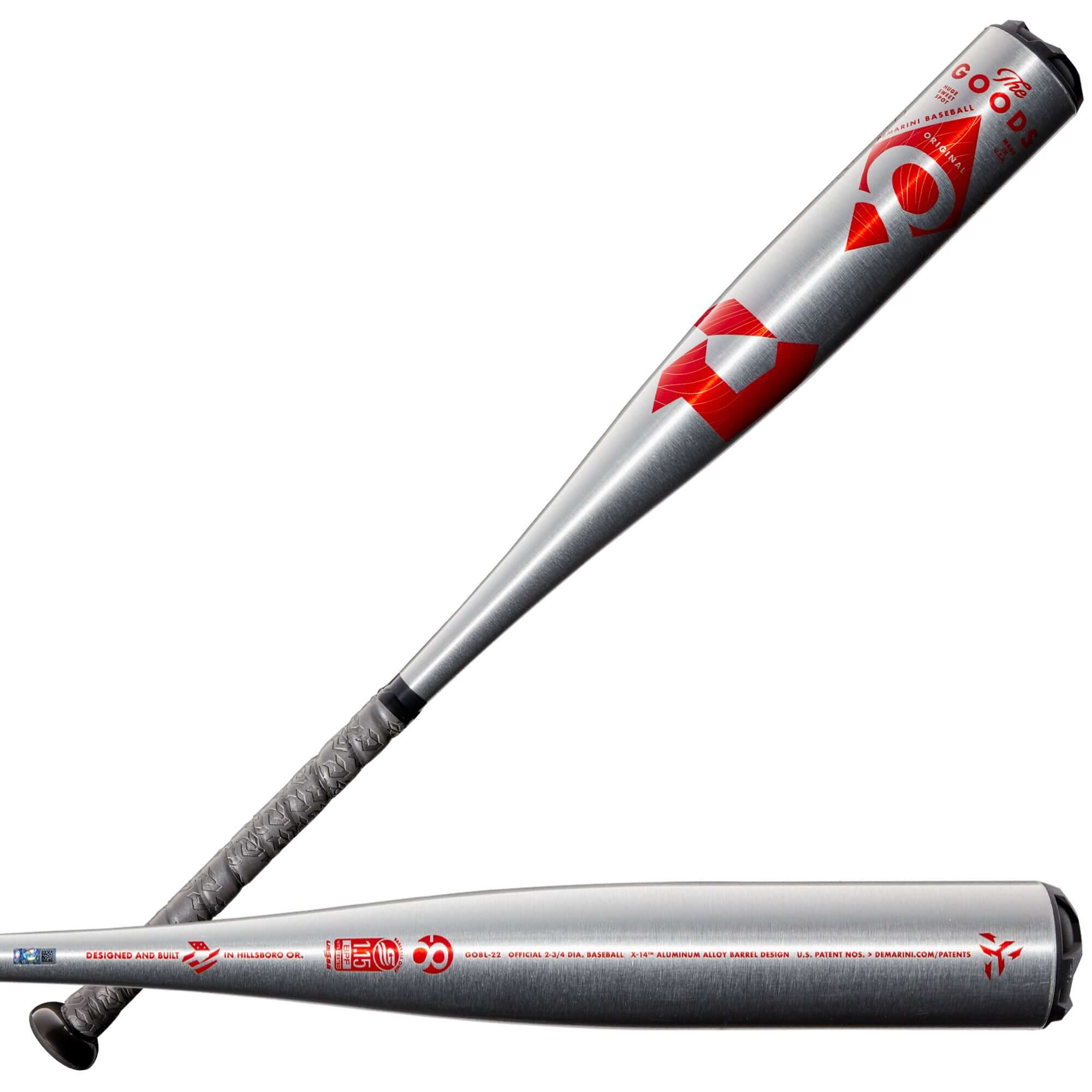 DeMarini THE GOODS ONE PIECE (-8) USSSA bat with massive X14 Alloy Barrel