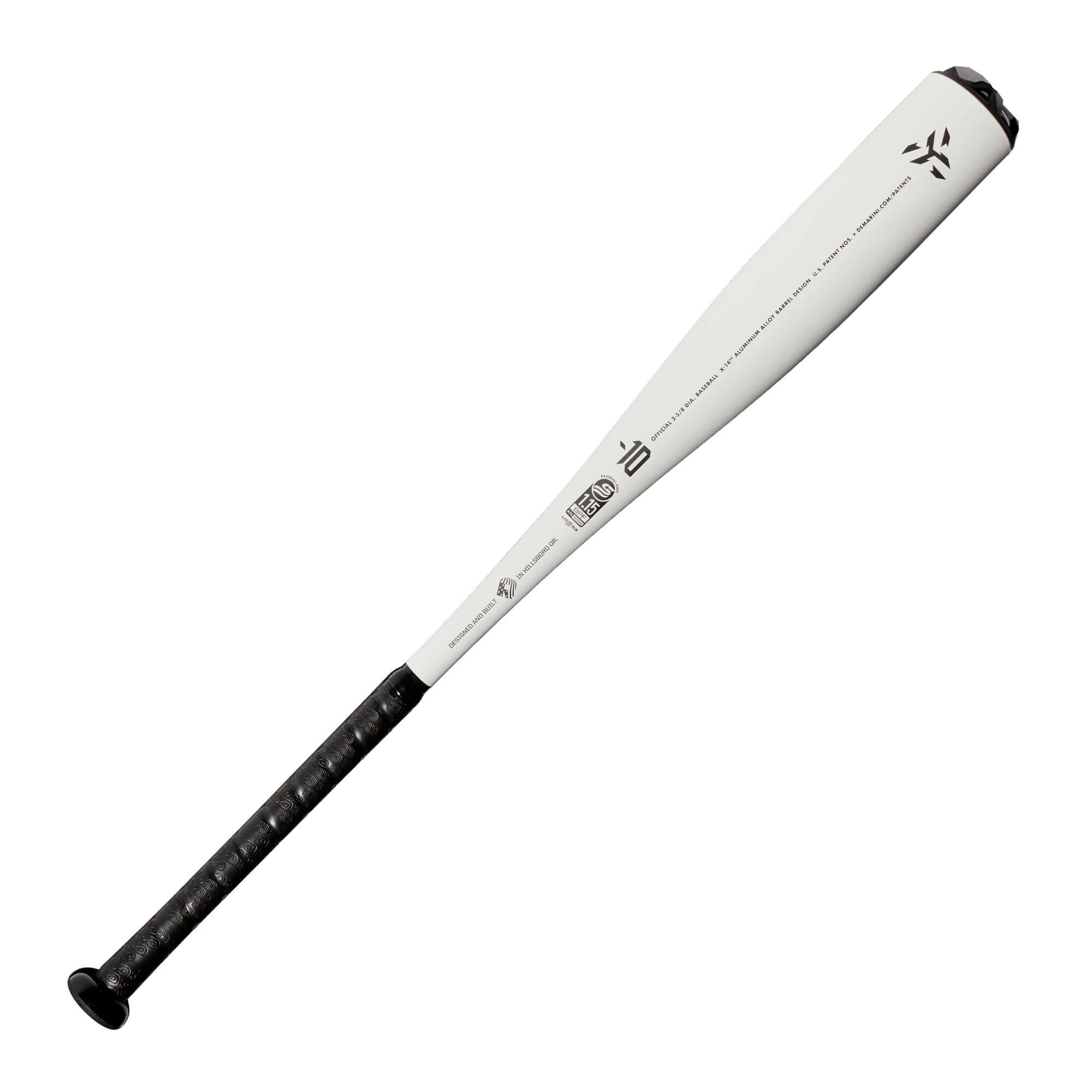 DeMarini The Goods One Piece USSSA -10 30" baseball bat with X14 Alloy Barrel design and black grip.