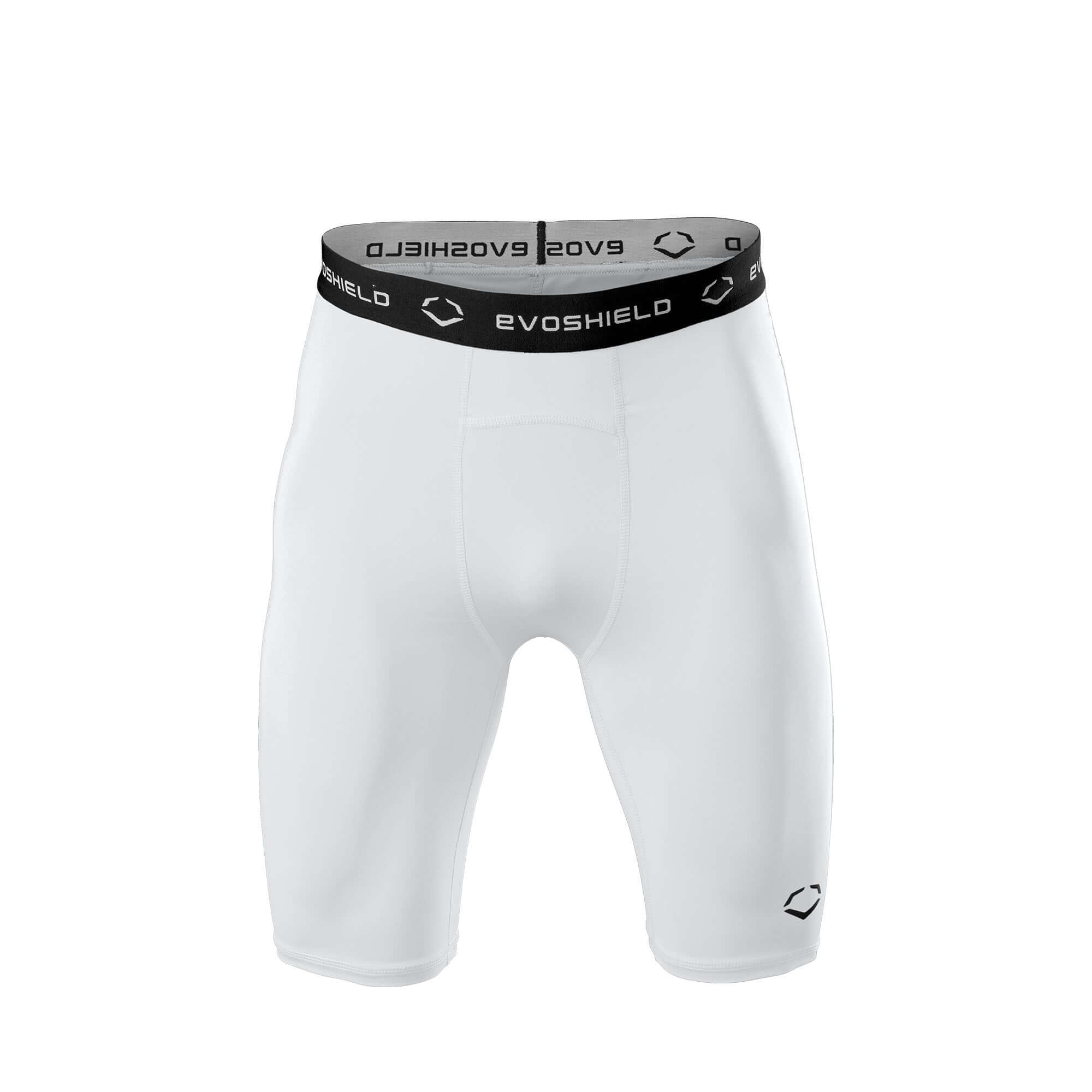 Evoshield Youth Compression Shorts White moisture-wicking, fitted design