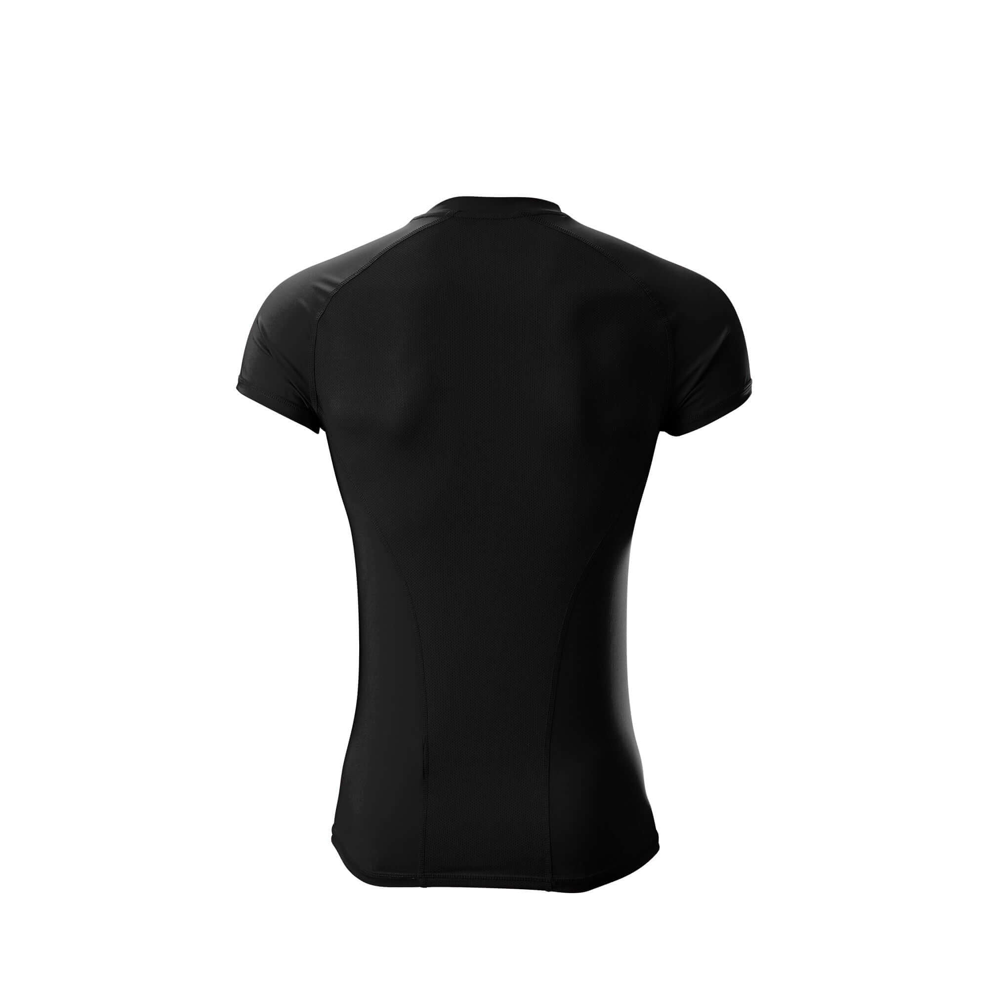 Evoshield Compression Shirt in black, short sleeves, moisture-wicking fabric