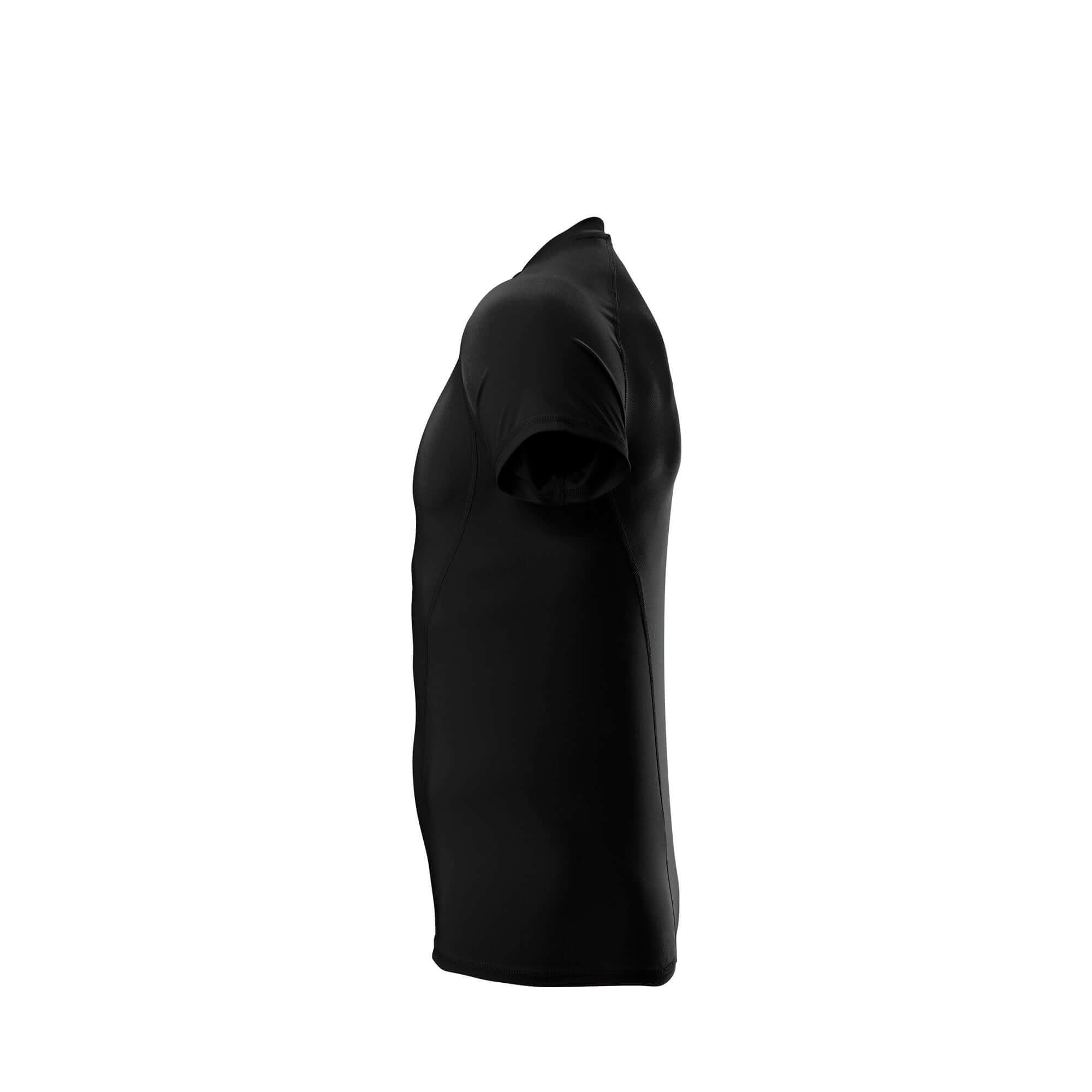 Evoshield Compression Shirt in black, short sleeves, moisture-wicking fabric