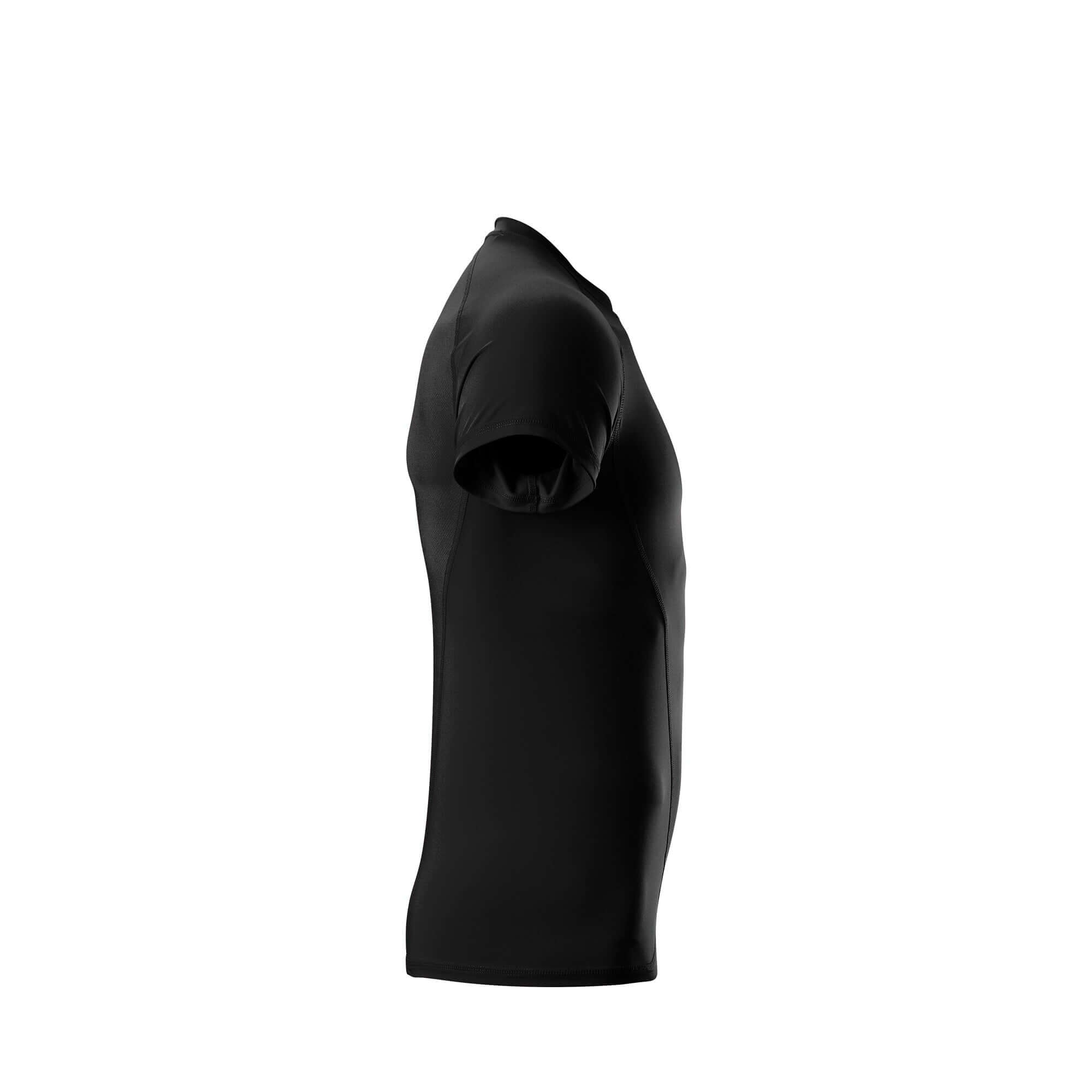 Evoshield Compression Shirt in black, short sleeves, moisture-wicking fabric