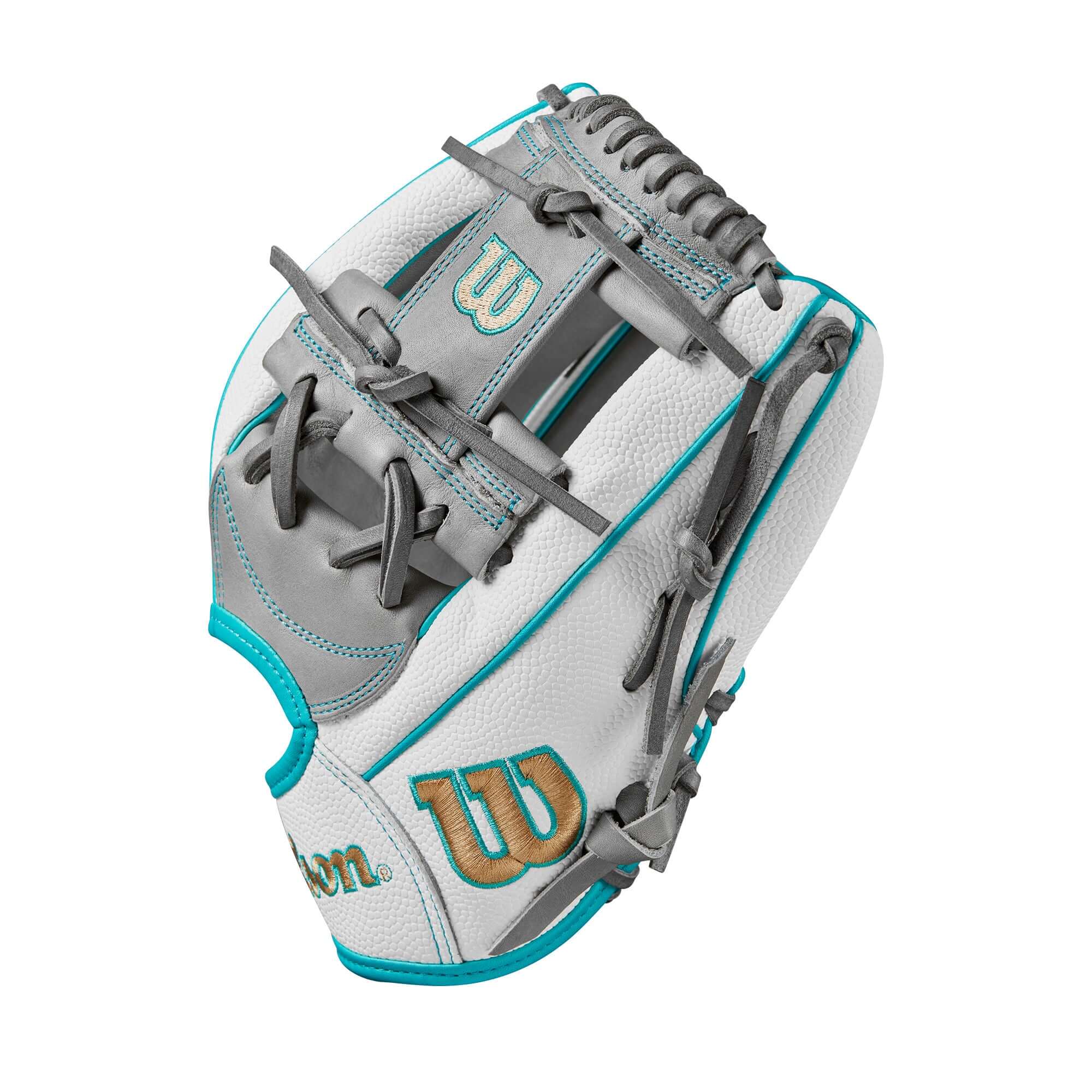 Wilson 2024 A2000FP H75 Infield Glove Black/Grey/Teal 11.75"