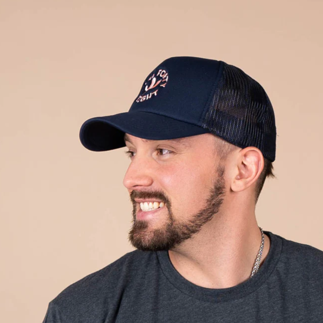 State Forty Eight Foam Trucker Hat Fun Times Cactus Navy And Pink