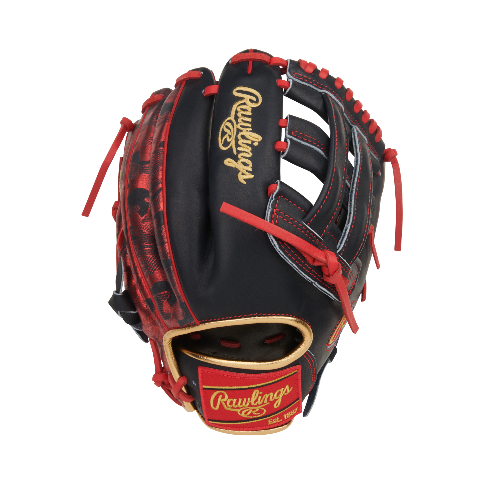 Rawlings Heart of the. Hide Series Nolan Arenado Gameday Pattern Baseball Glove 12" Navy/Scarlet