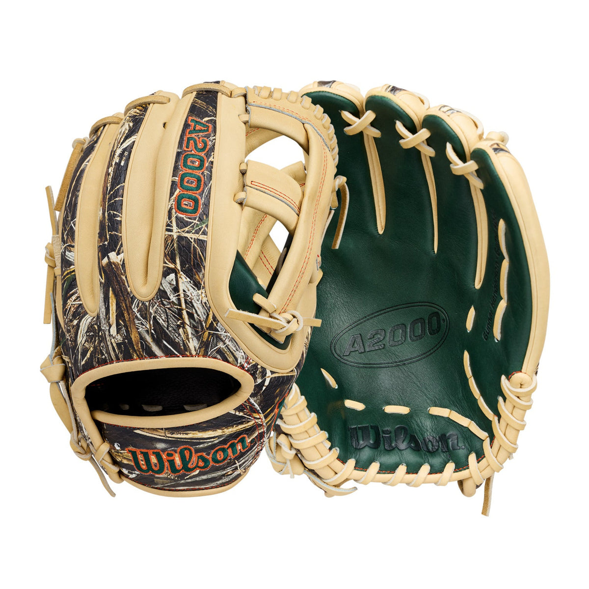 Wilson 2026 Leadoff A2000 GH2 REALTG GM 11.75" Baseball Glove Blond/Forest Green