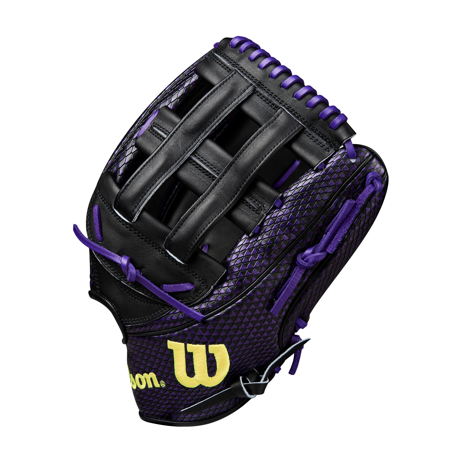 Close-up of left thumb showing rolled dual welting for enhanced support and consistency.