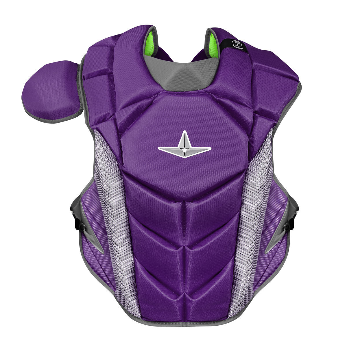 All-Star MVP-Pro chest protector in purple/graphite – front
