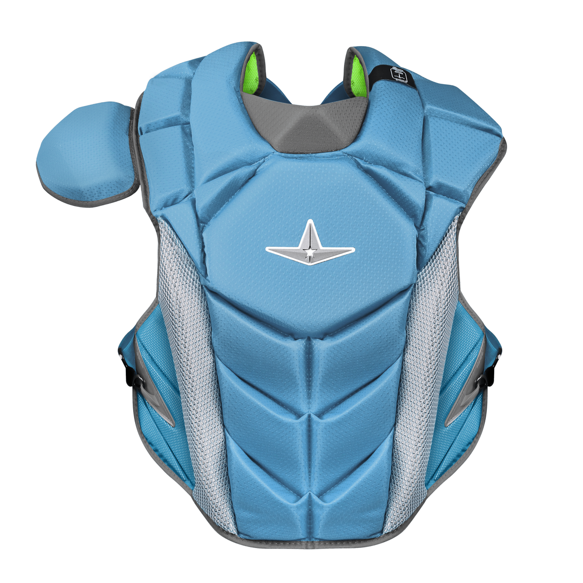 All-Star MVP-Pro chest protector in sky blue/graphite – front