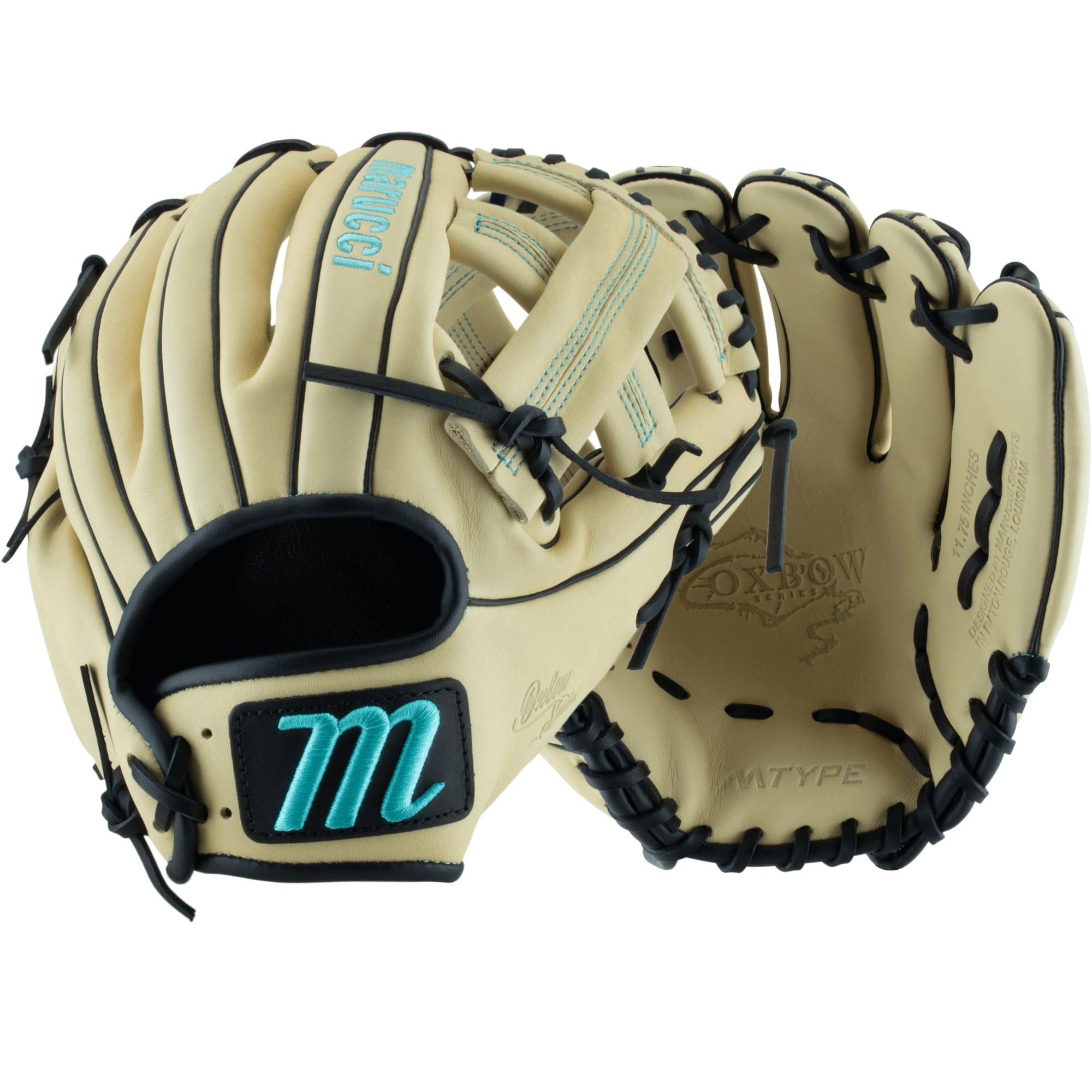 Marucci Oxbow Series 44A4 11.75 inch baseball glove with single post design and M Type fit system for enhanced comfort.