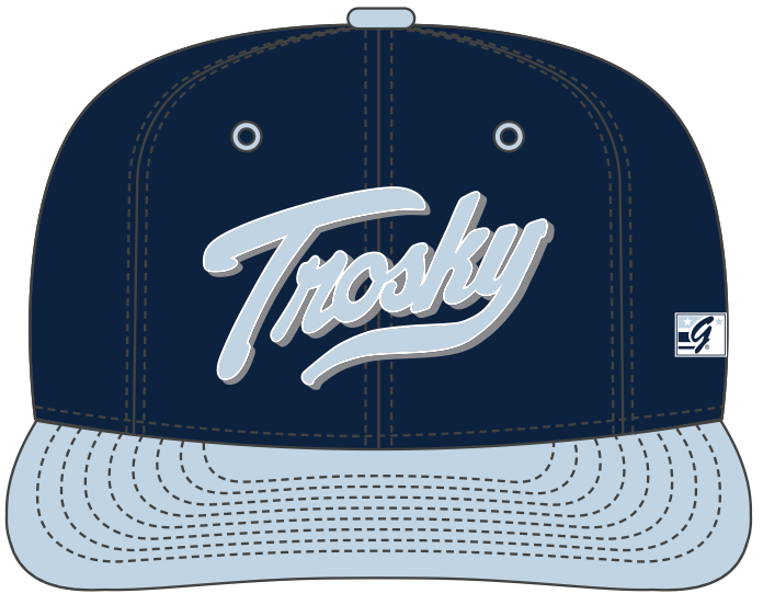 Trosky Arizona on-field cap featuring a navy blue design and stylish logo for tough baseball performance.