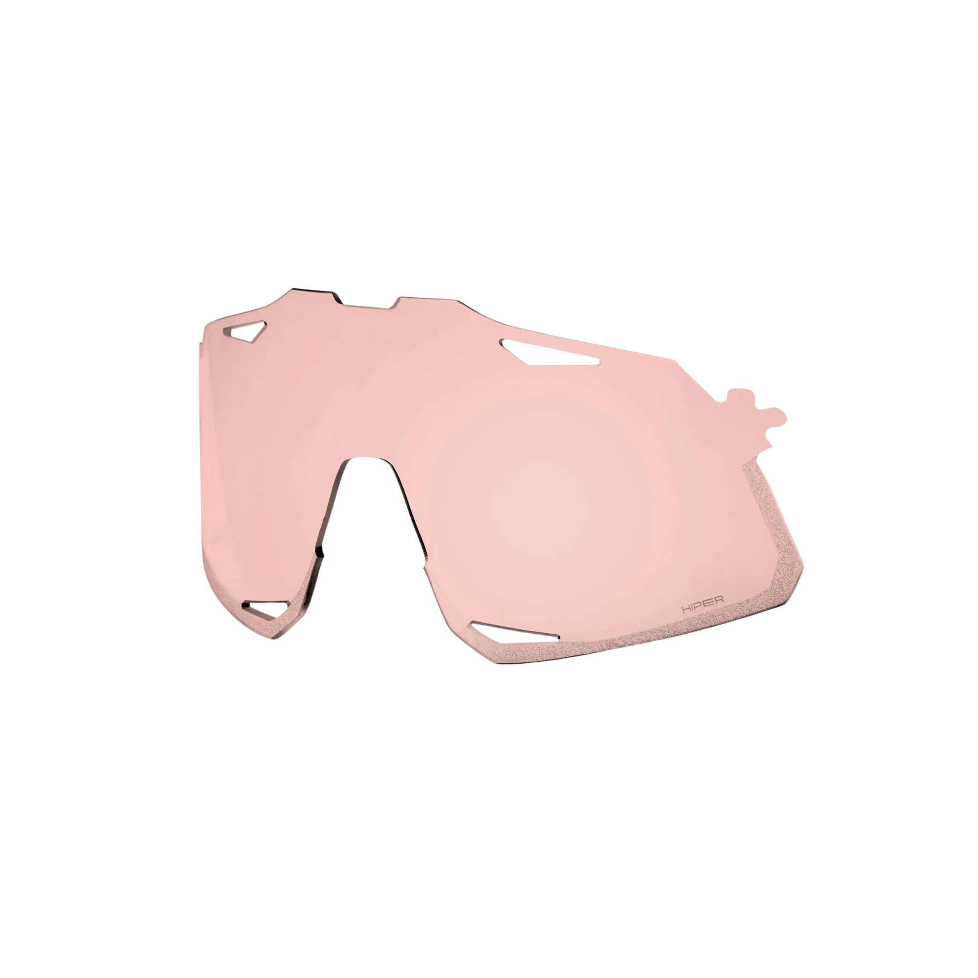 100% HYPERCRAFT Polycarbonate Replacement Lens in HiPER Coral color, designed for enhanced contrast and clarity in sports.