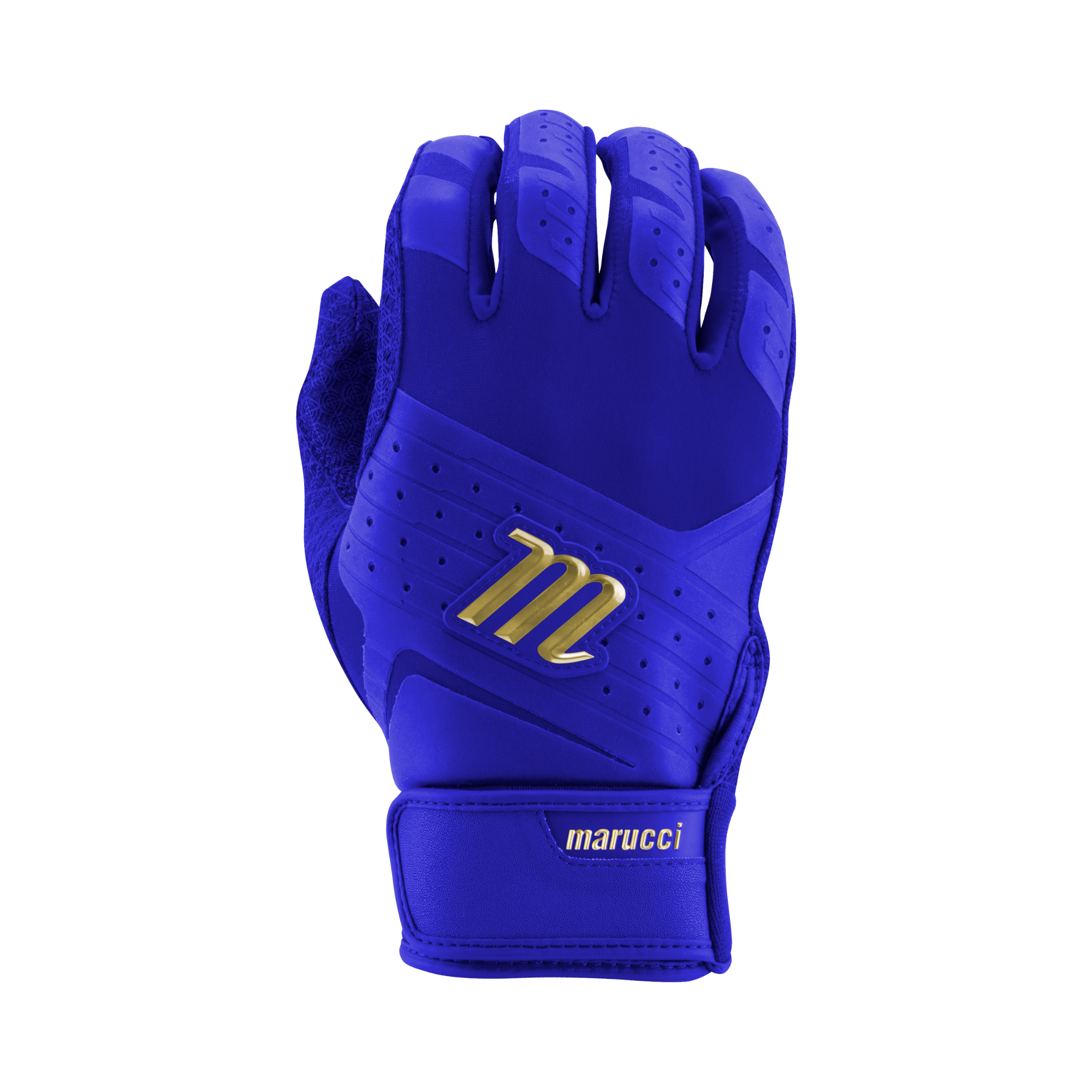 Marucci Pittards Reserve Batting Glove in royal blue with Gripster technology for enhanced grip and comfort.