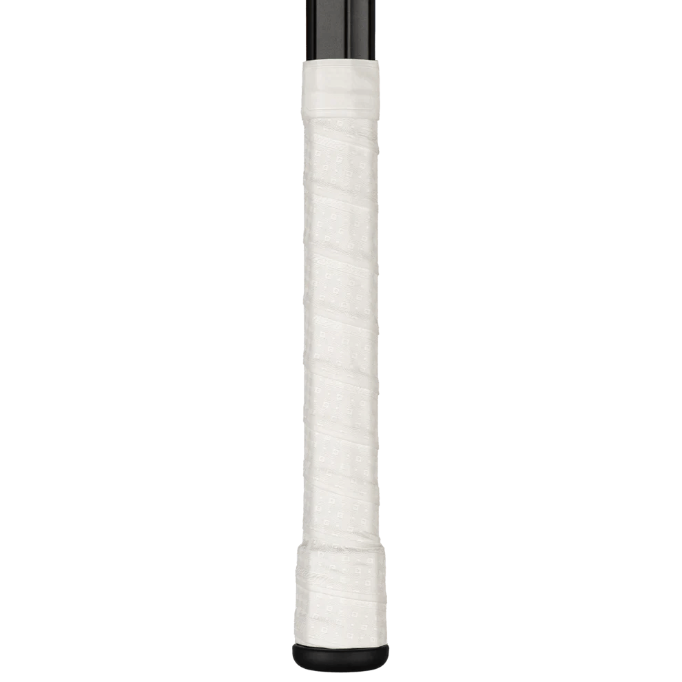 Lizard Skins DSP Lacrosse Grip Tape V2 in white, featuring slip-resistant texture and full adhesive back for optimal grip.