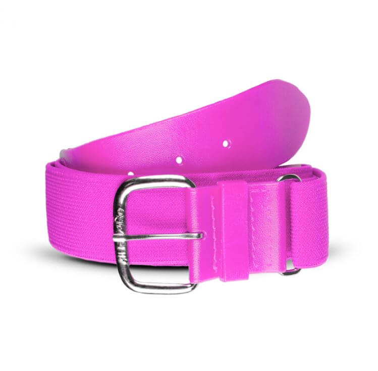 Pink Helix adjustable elastic belt with nickel-finished buckle, ideal for uniforms and outfits, durable and stylish accessory.