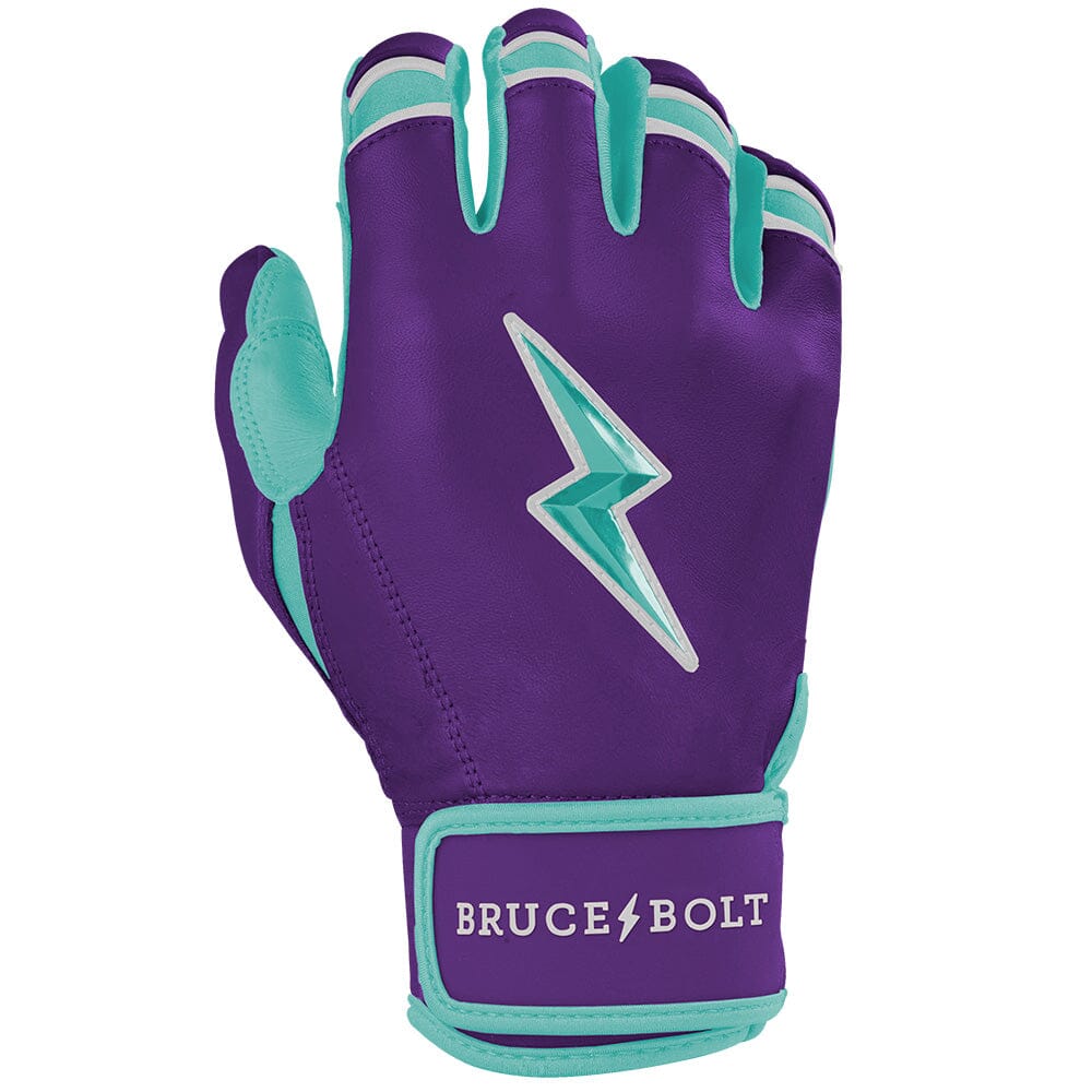 Bruce Bolt Ketel Marte signature short cuff youth batting gloves purple, left glove