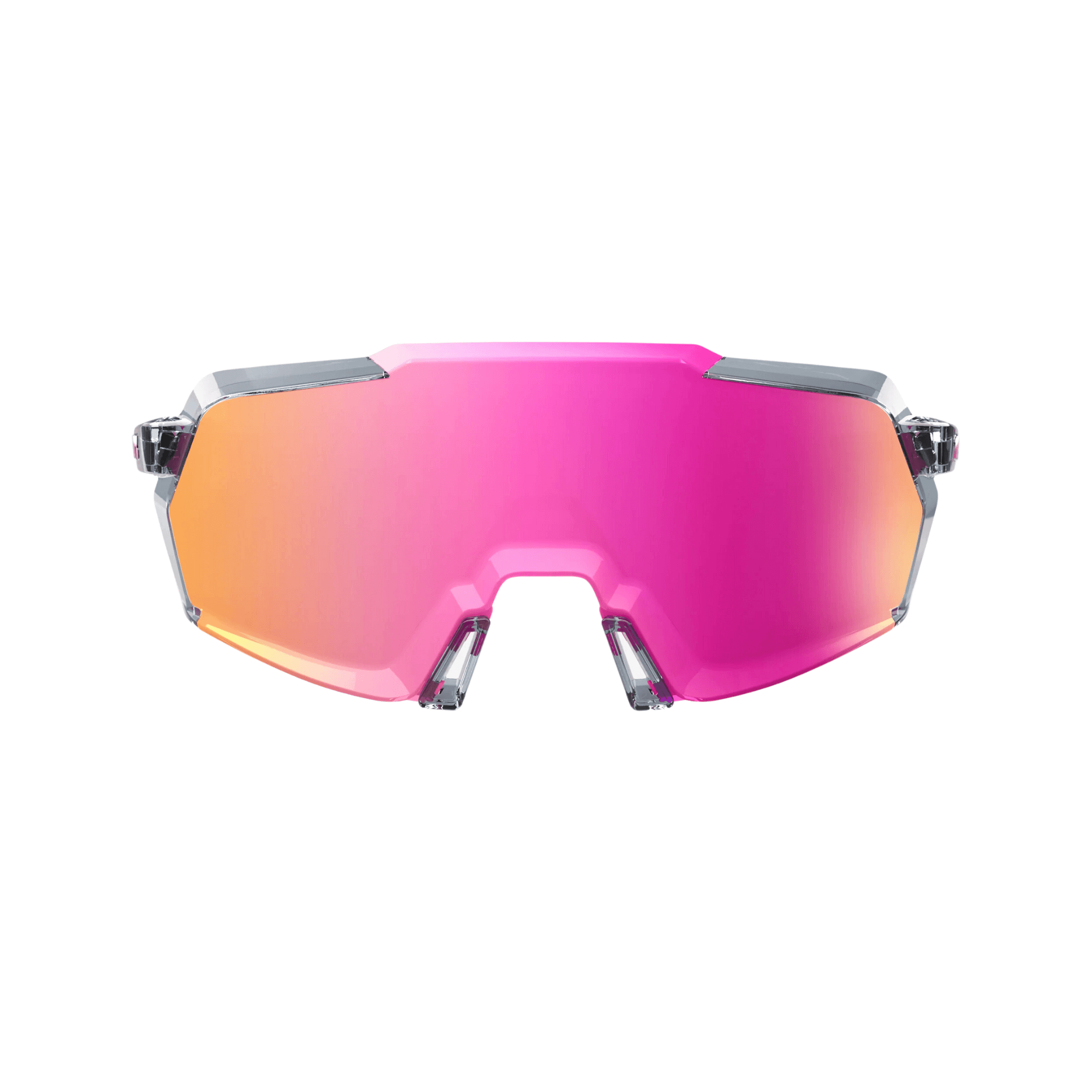 100% Korbin polished translucent grey purple multilayer mirror lens eyewear with advanced optical clarity design.
