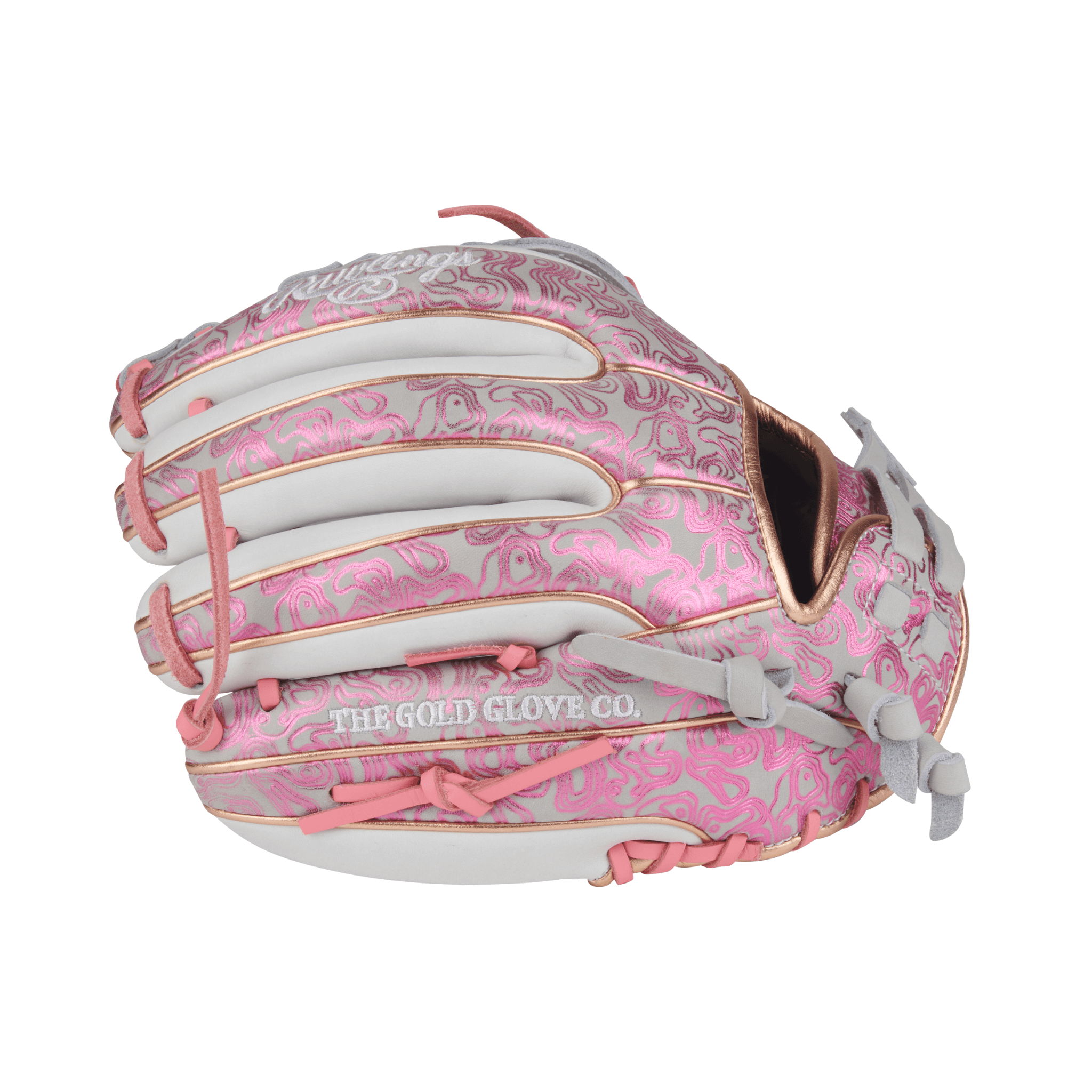 Rawlings Heart of the Hide Fastpitch Softball Glove 12.75" Camel/Navy, Right Finger View, Softball Glove.