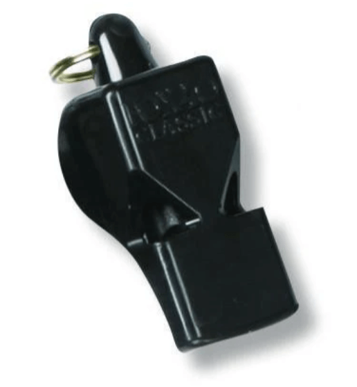 Silbato Fox 40 Classic Negro - 115 DB, Sin Bola, Ideal Para Deportes Y Seguridad