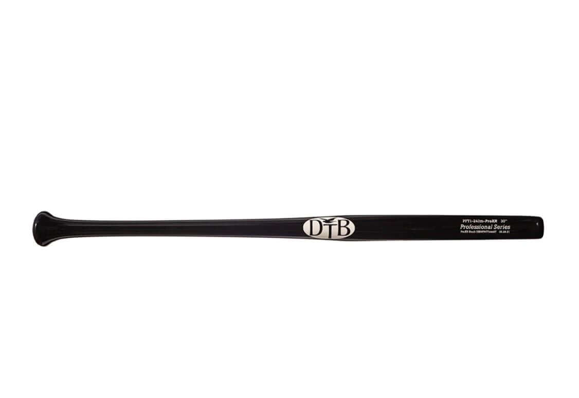 Dove Tail Proxy Flat Bat Trainer in black with granite grip finish, ideal for precision swinging and training.