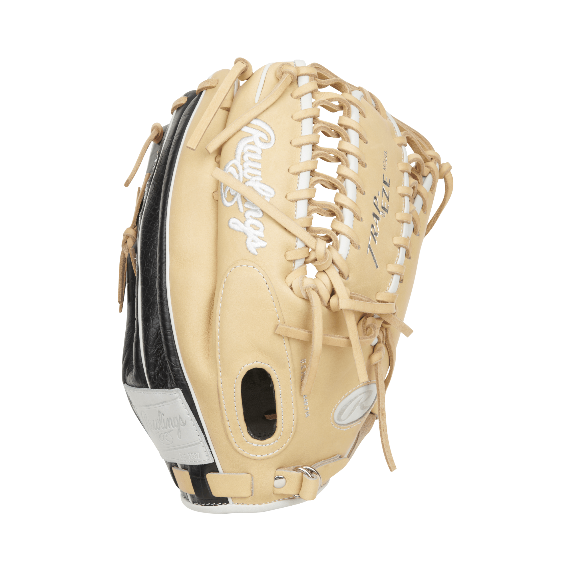 Rawlings Heart Of the Hide Color Sync 8.0 Limited Edition PROMT27CC 12.75" RHT outfield glove with black and silver accents.