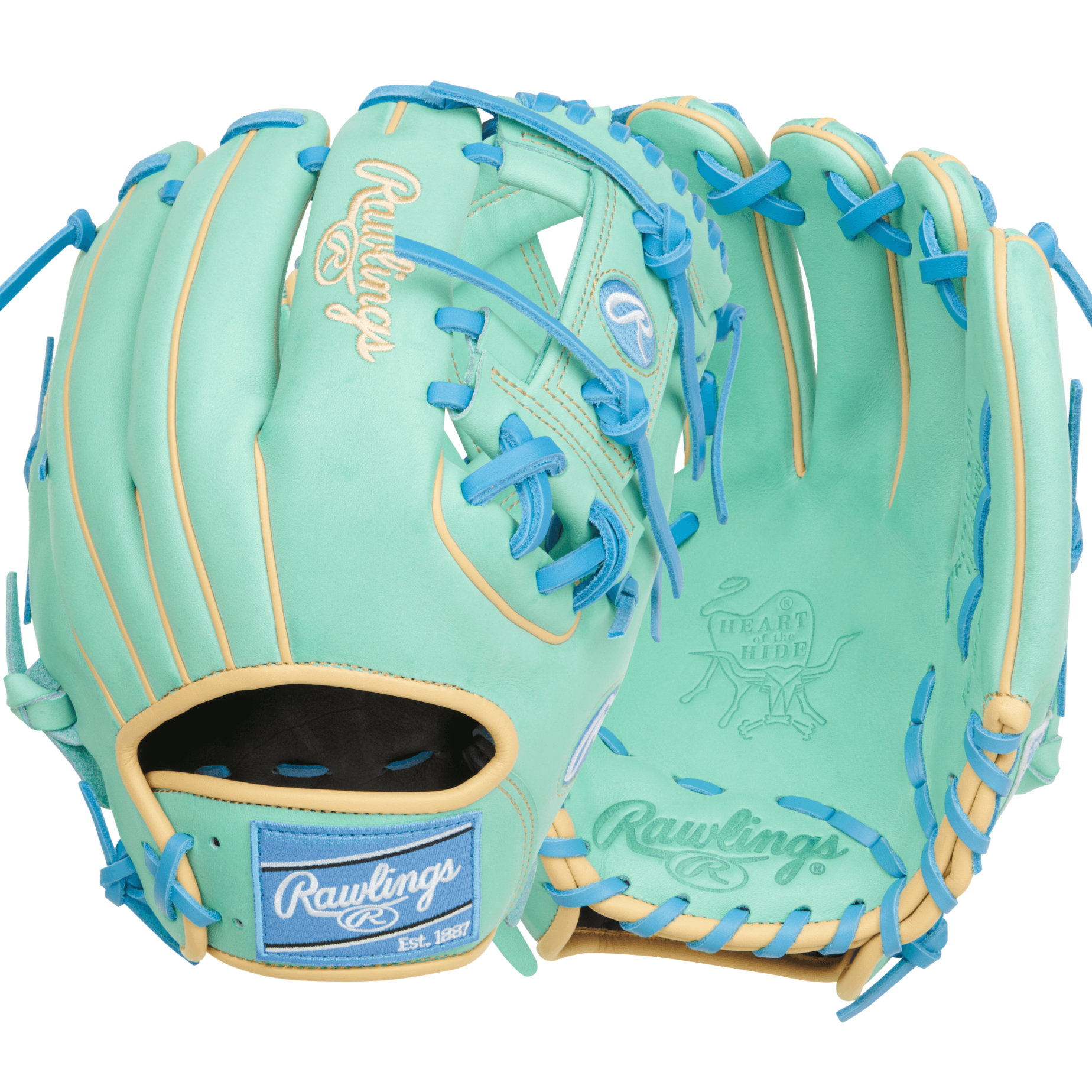 Rawlings Liberty Advanced 34" Softball Catcher's Mitt - Back and Palm View
