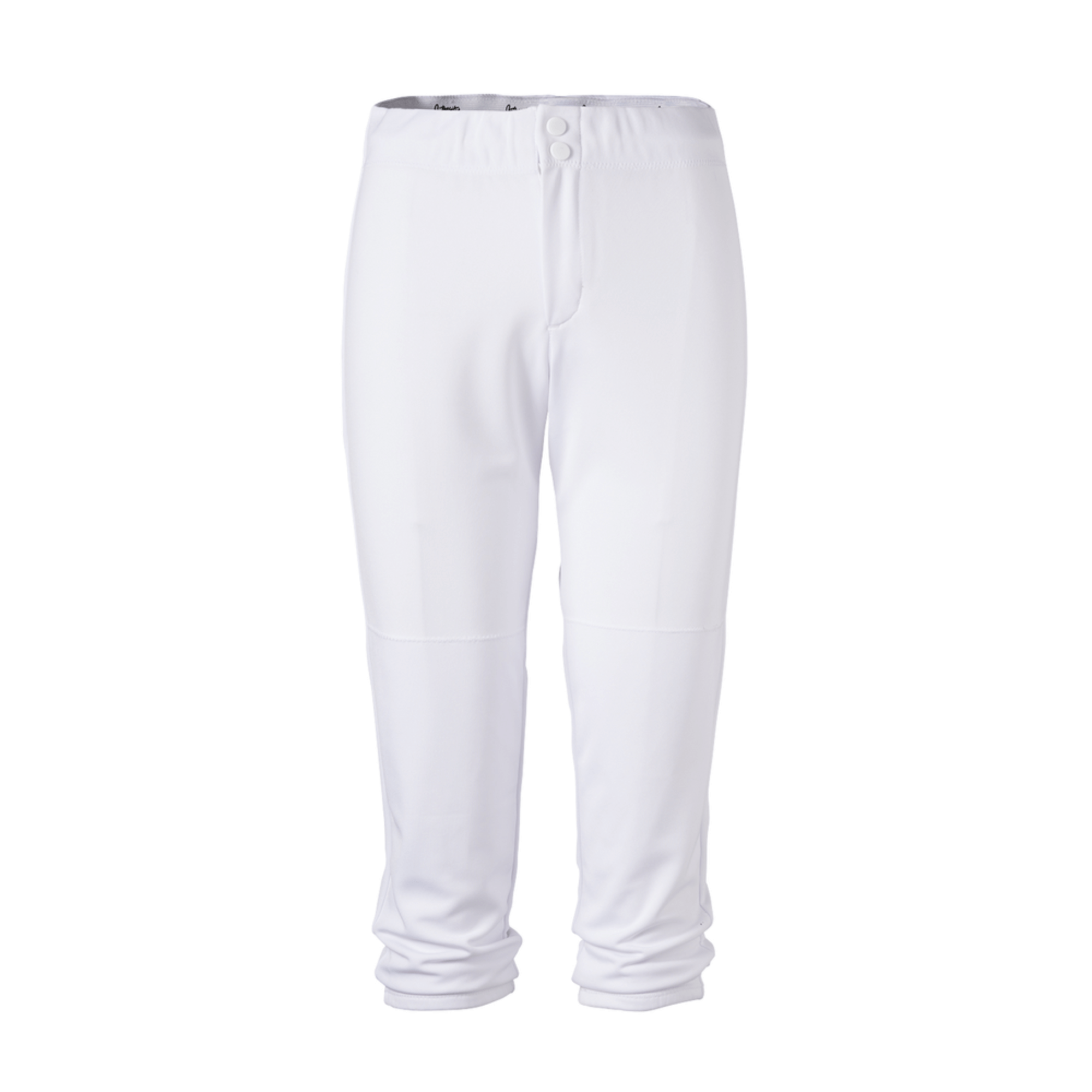 Intensity Women's Baseline Low Rise Pant in white, crafted from 100% polyester with double knit jersey for comfort.