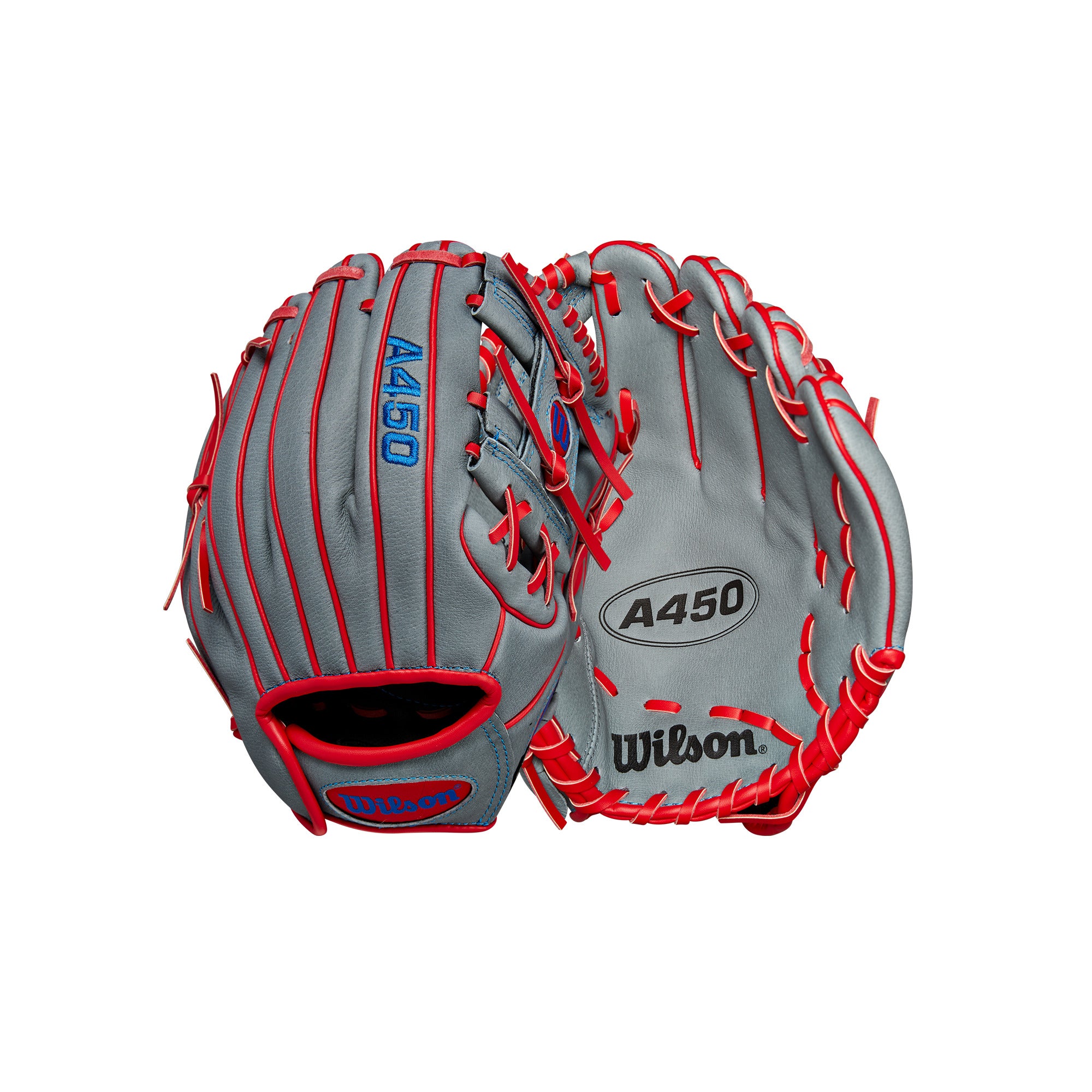 Wilson 2024 A450 10.75 Grey/Red/Royal 10.75"