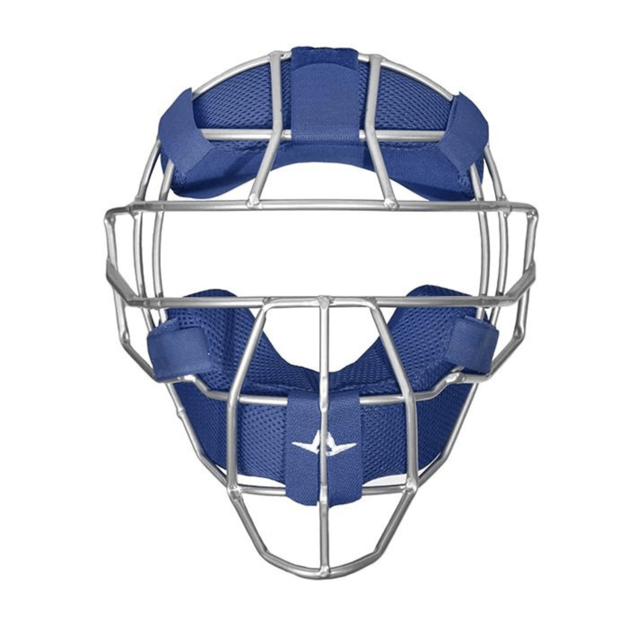 All-Star S7 Traditional Face Mask with blue LUC pads, featuring lightweight steel design and DeltaFlex™ harness for secure fit.