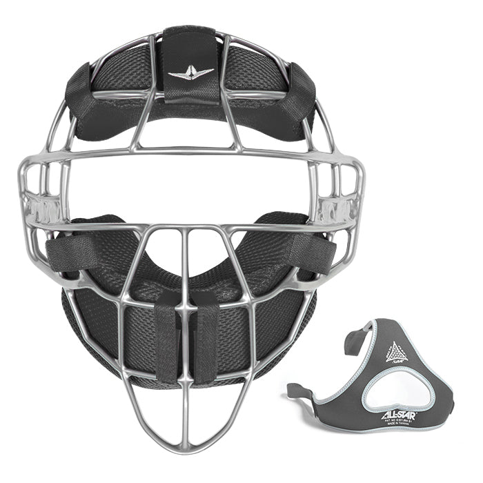 ront view of All-Star Axis Traditional Face Mask, showcasing magnesium cage and extended chin pad