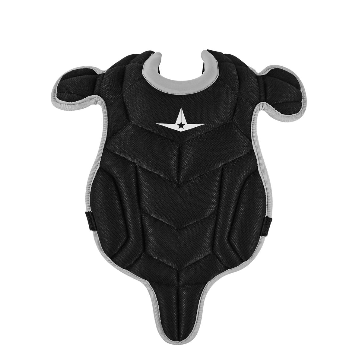 All-Star Future Star Catcher's Kit chest protector for youth baseball ages 7-9, black with star logo, protective gear.