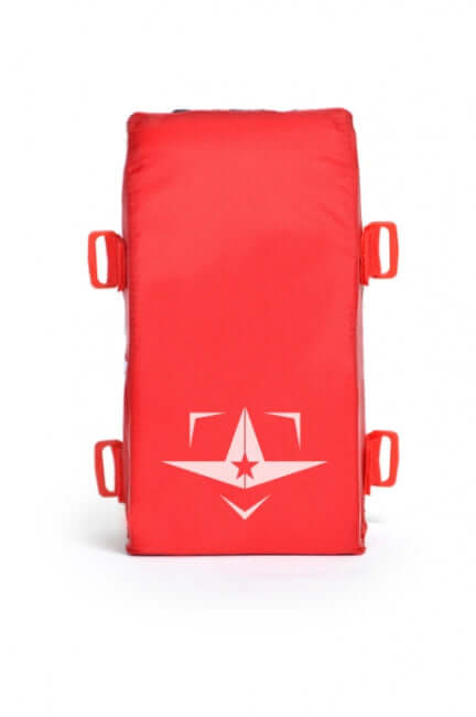 All-Star Delta-Flex TM Knee S'ports / Youth, front view, red with updated All-Star plate logo