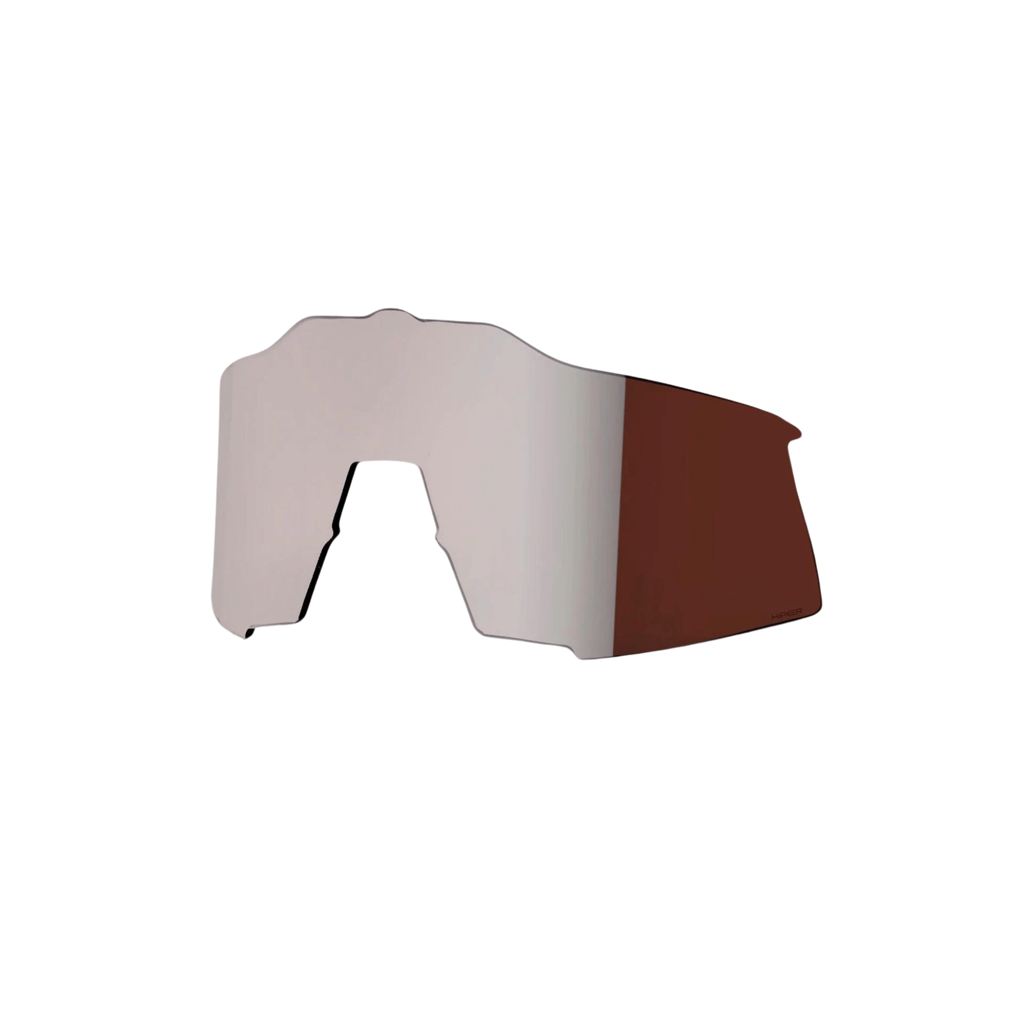 100% SPEEDCRAFT HiPER Crimson Silver Mirror replacement lens, Cat 3 filter, 14% light transmission, perfect for sports eyewear.