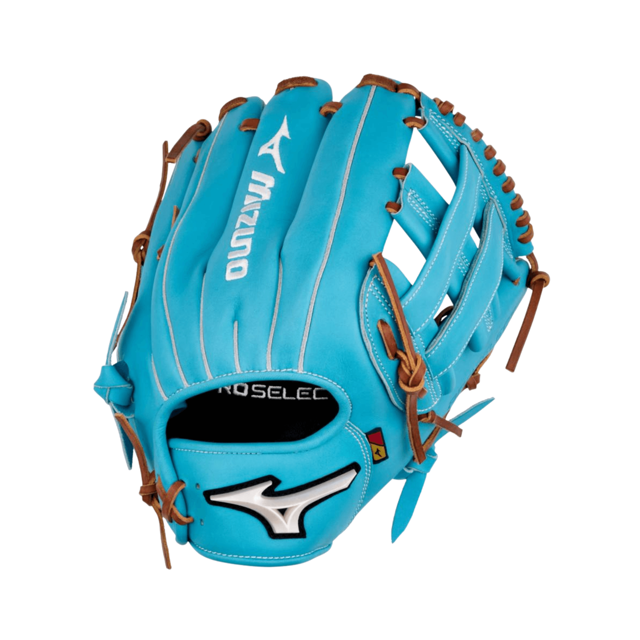 Back view of Mizuno GPS-51D Pro Select 11.75" RH Infielder’s Glove in blue steerhide leather