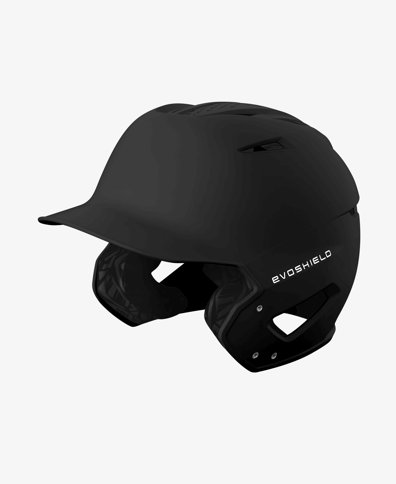 Evoshield XVT 2.0 Matte Batting Helmet in black, designed for comfort and protection at the plate.