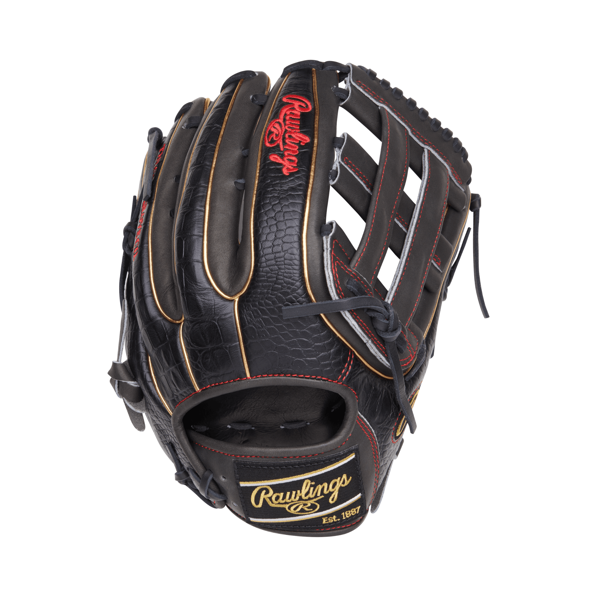 Rawlings Heart of the Hide PROR3319-6DS 12.75" baseball glove in Dark Shadow, designed for elite outfield performance.