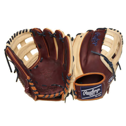 Rawlings ColorSync 7.0 Heart of the Hide R2G Outfield Glove 12.25-inch in brown and cream colors showcasing craftsmanship.