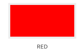Solid red color swatch with the label "RED" displayed underneath.