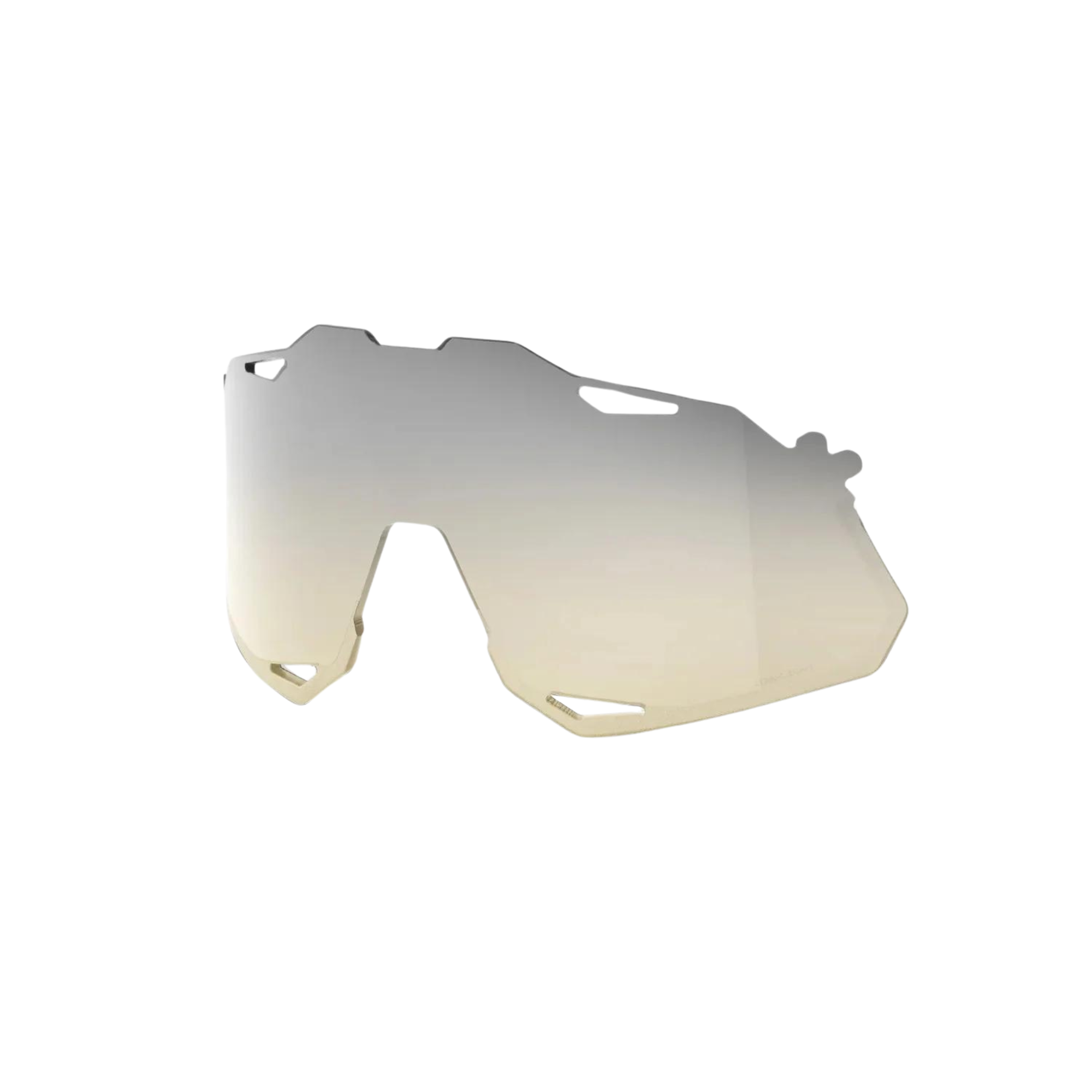 100% HYPERCRAFT XS Polycarbonate Replacement Lens - Low-Light Yellow Silver Mirror