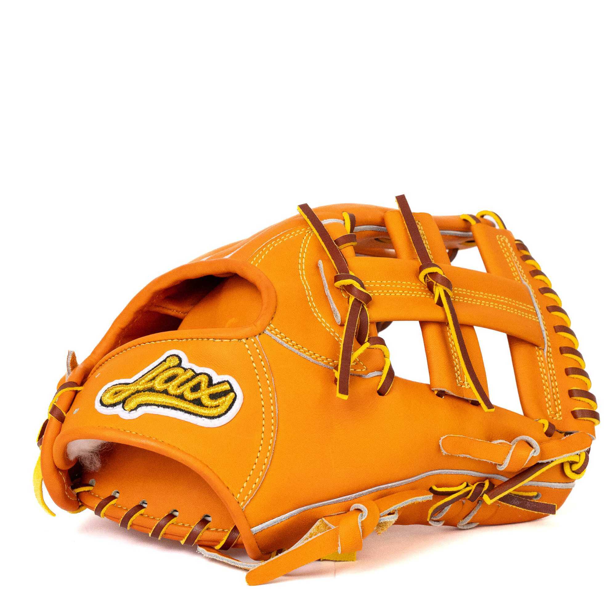 Jax EN-7 Infield Glove in orange tan, featuring flexible design and deep pocket for precision play, 11.75 inches, RHT.