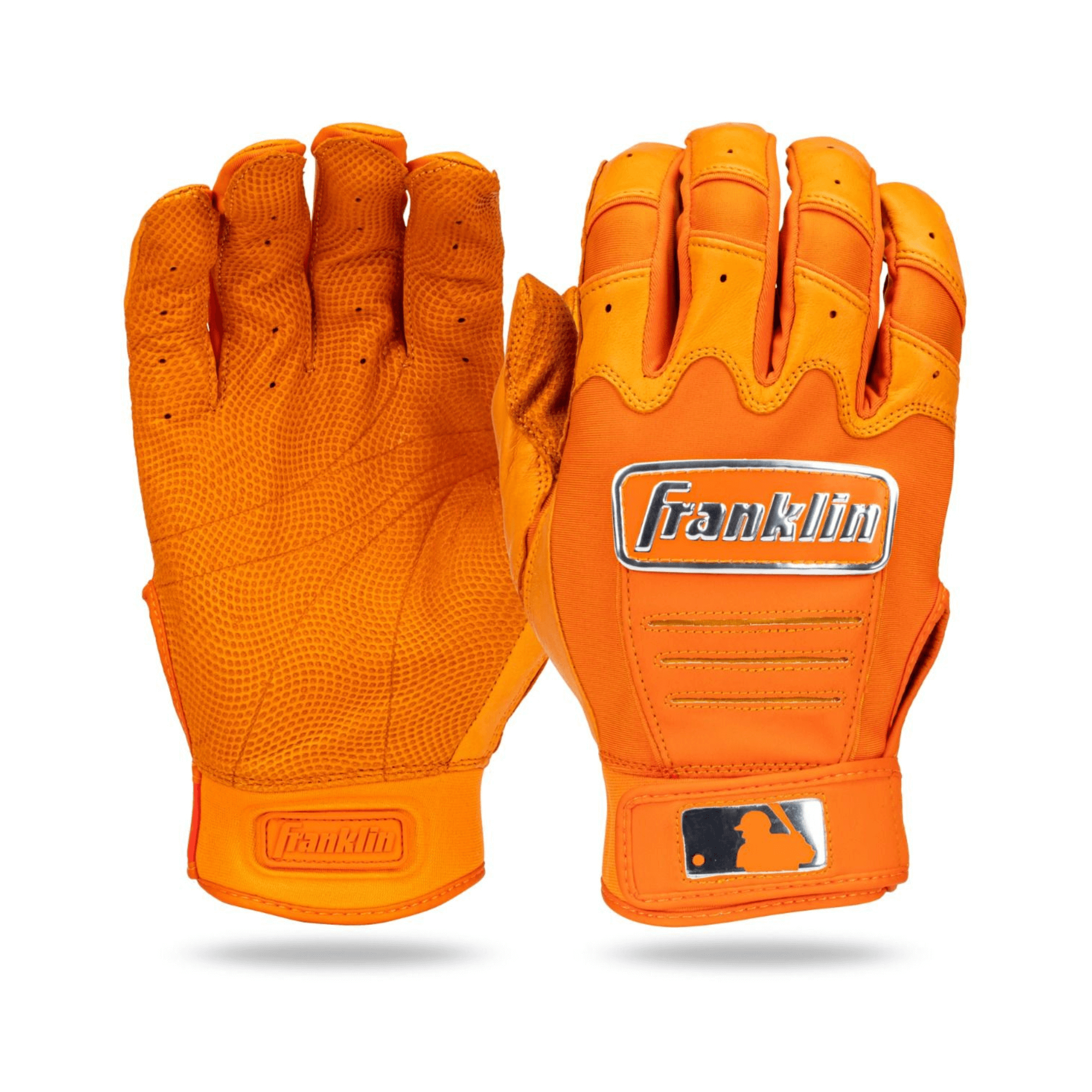 Franklin MLB CFX Pro Chrome Adult Batting Gloves Orange / Small