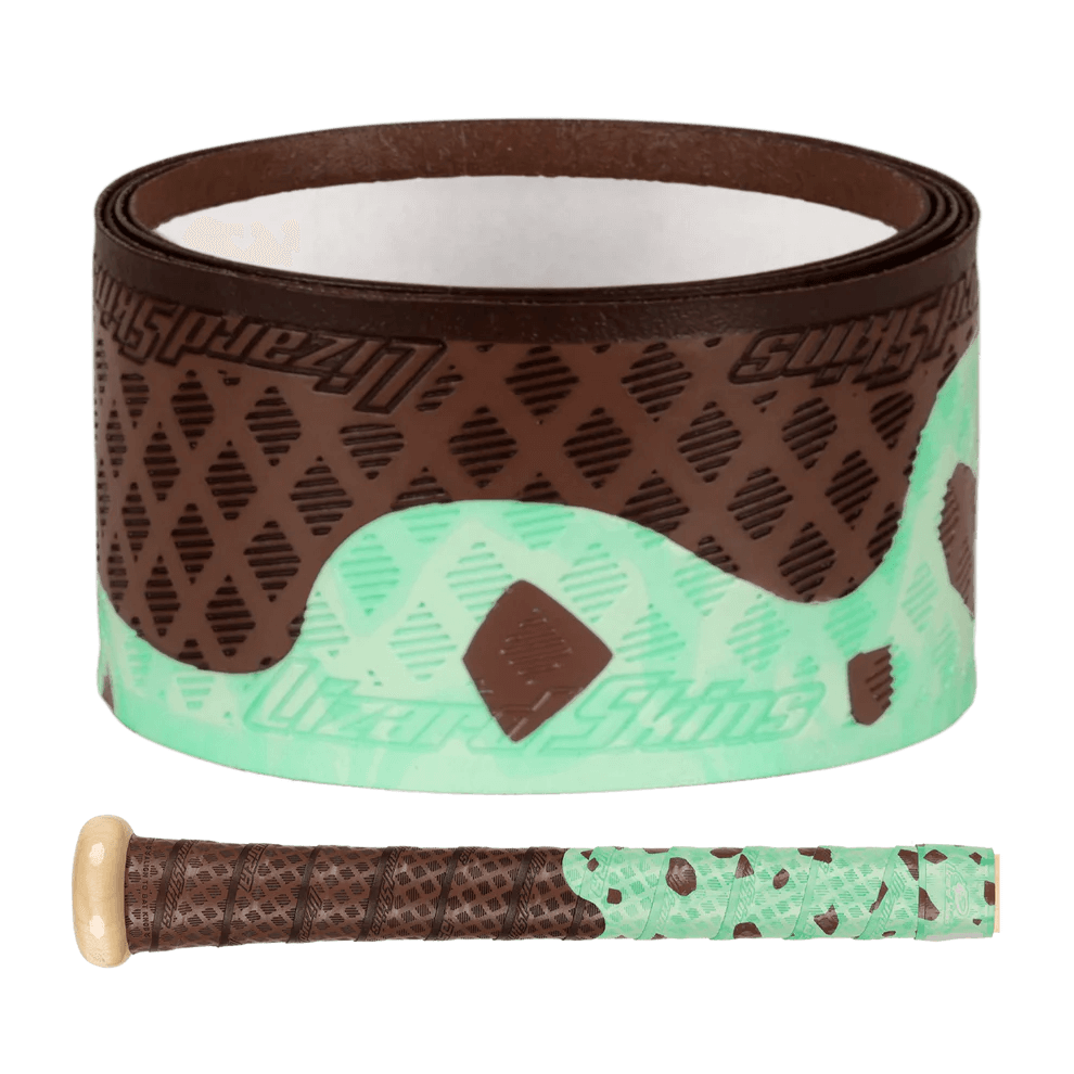 Lizard Skins DSP Ulta Bat Grip in Mint Scoop design, featuring premium adhesive and textured grip for MLB bats.