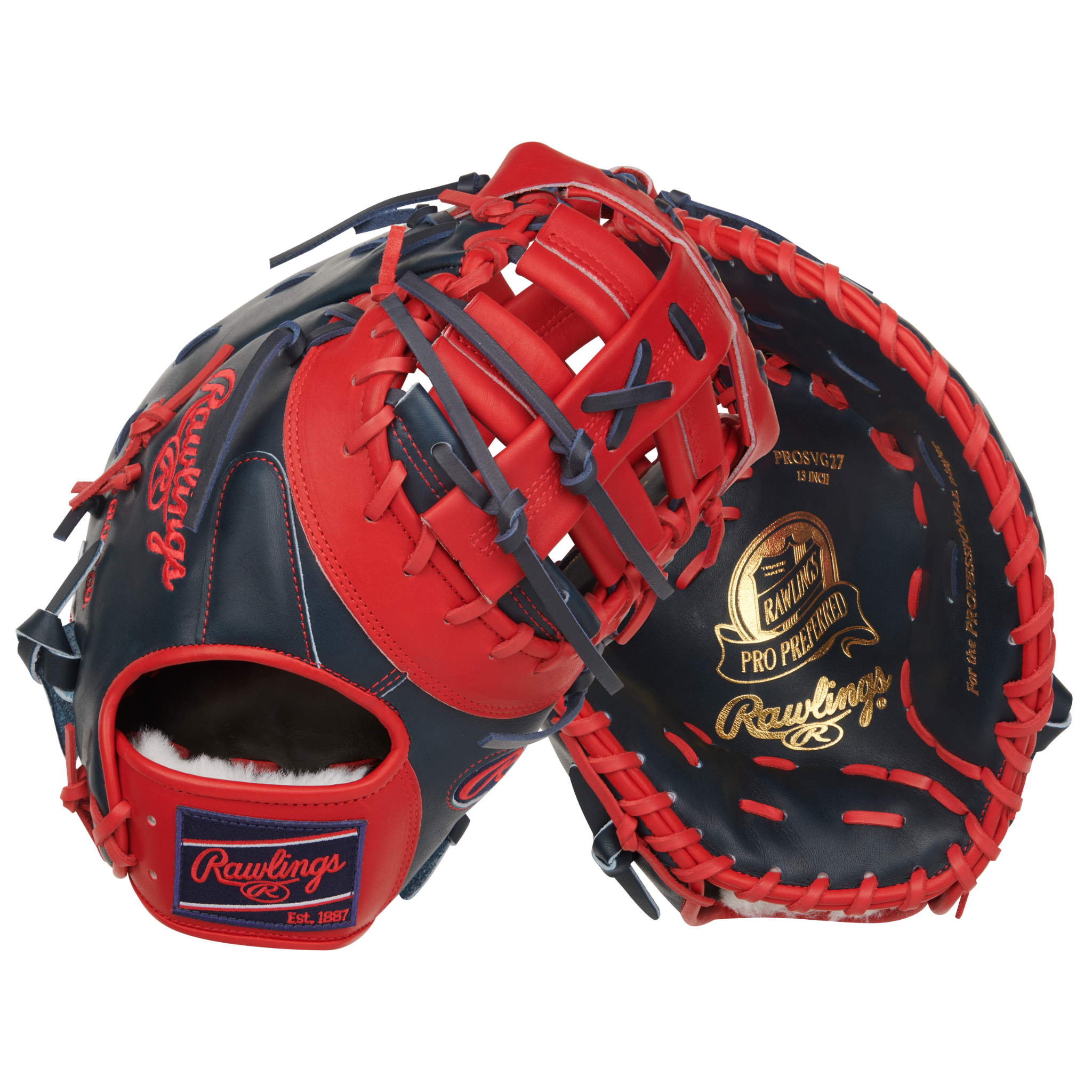 Rawlings Vladimir Guerrero Jr 13" First Base Mitt - Back and Palm View