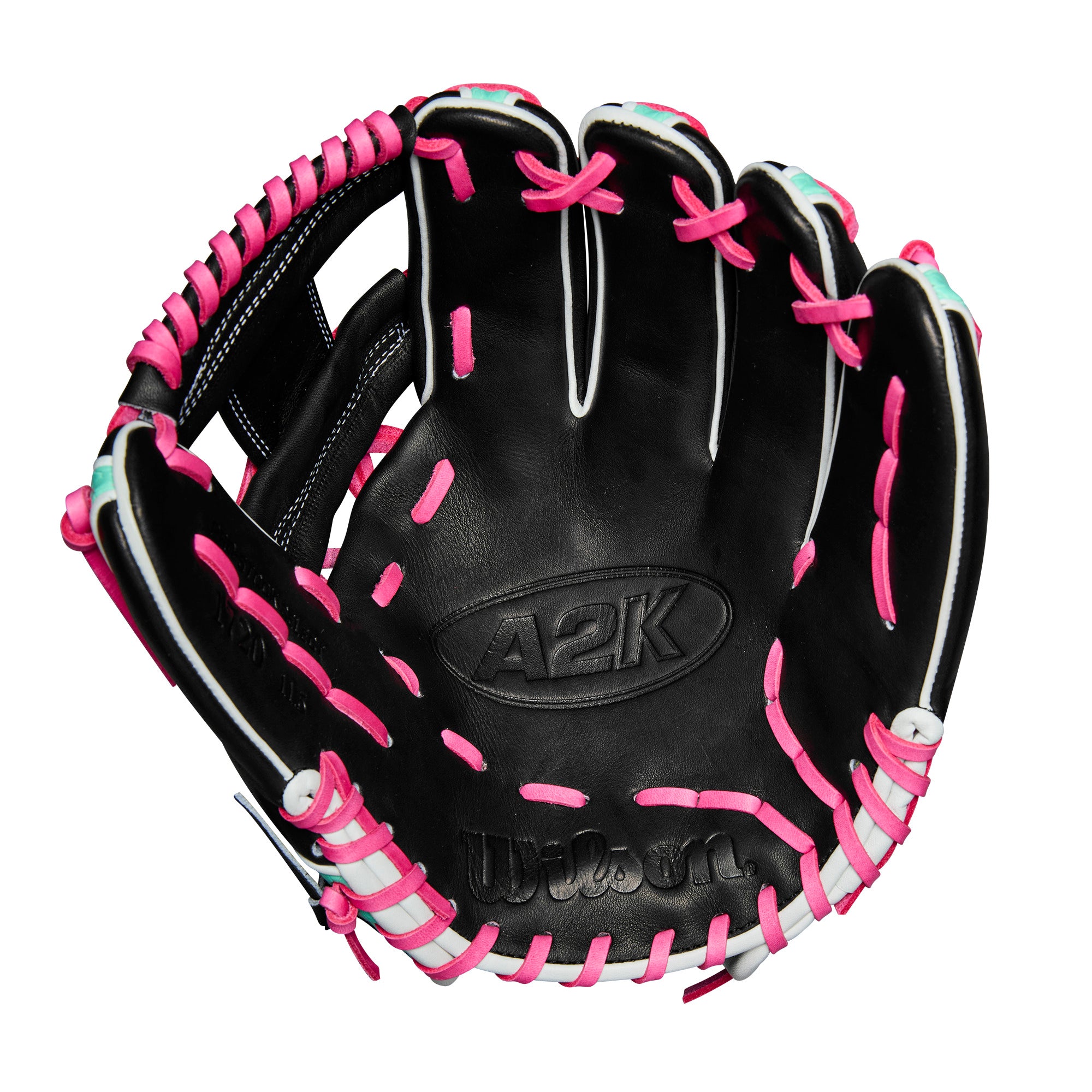 Wilson Summer 2025 A2K 1720SS Infield Baseball Glove Black/Seafoam/Flamingo/11.5"